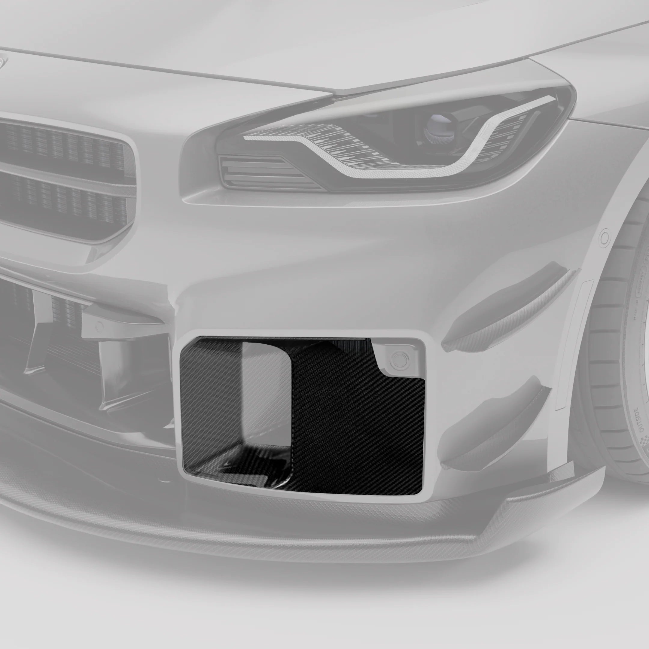 BMW RZ-R Pre-Preg Carbon Fiber Front Bumper Vents for G87 M2