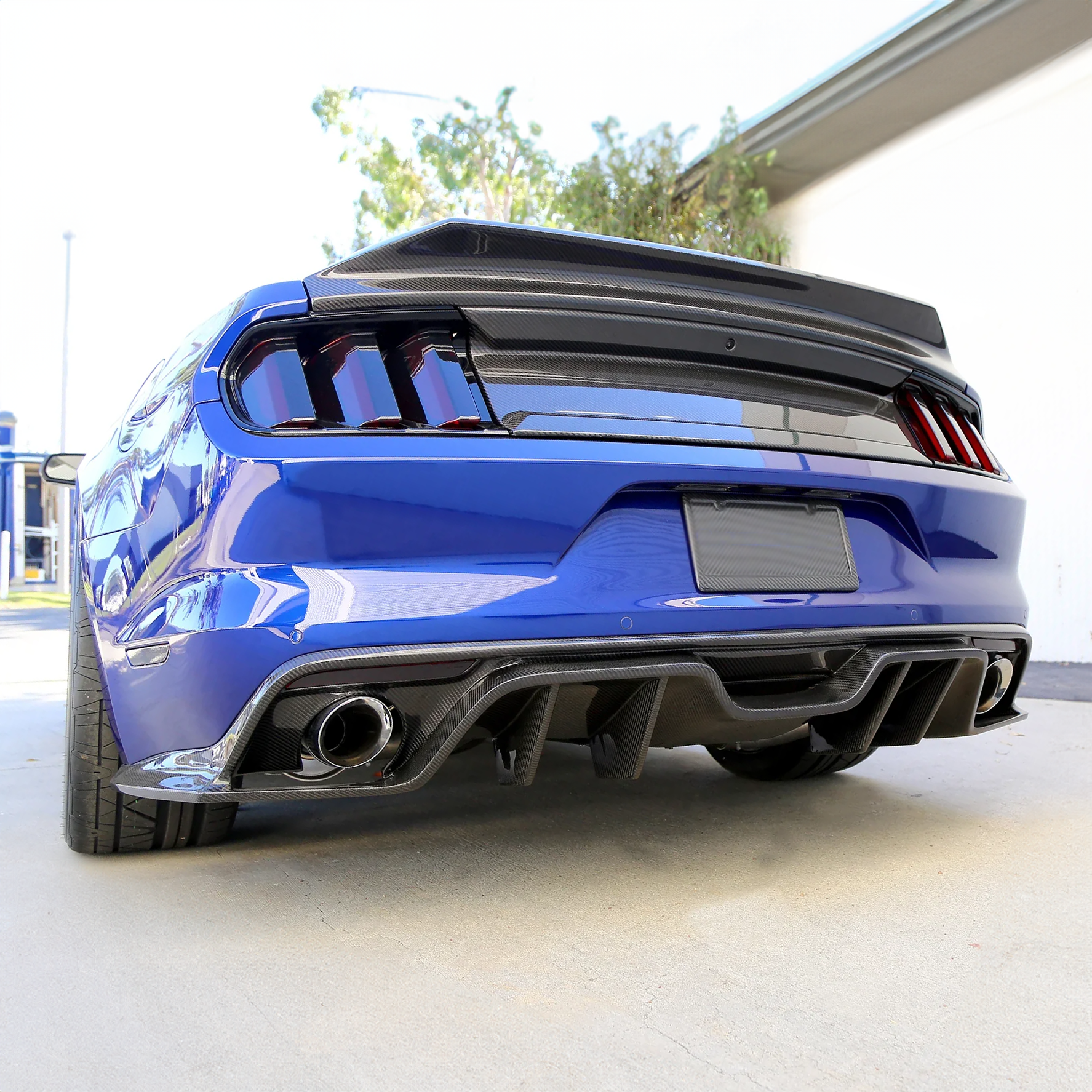 Ford Carbon Fiber AR Style Rear Diffuser for Mustang 2015-2017