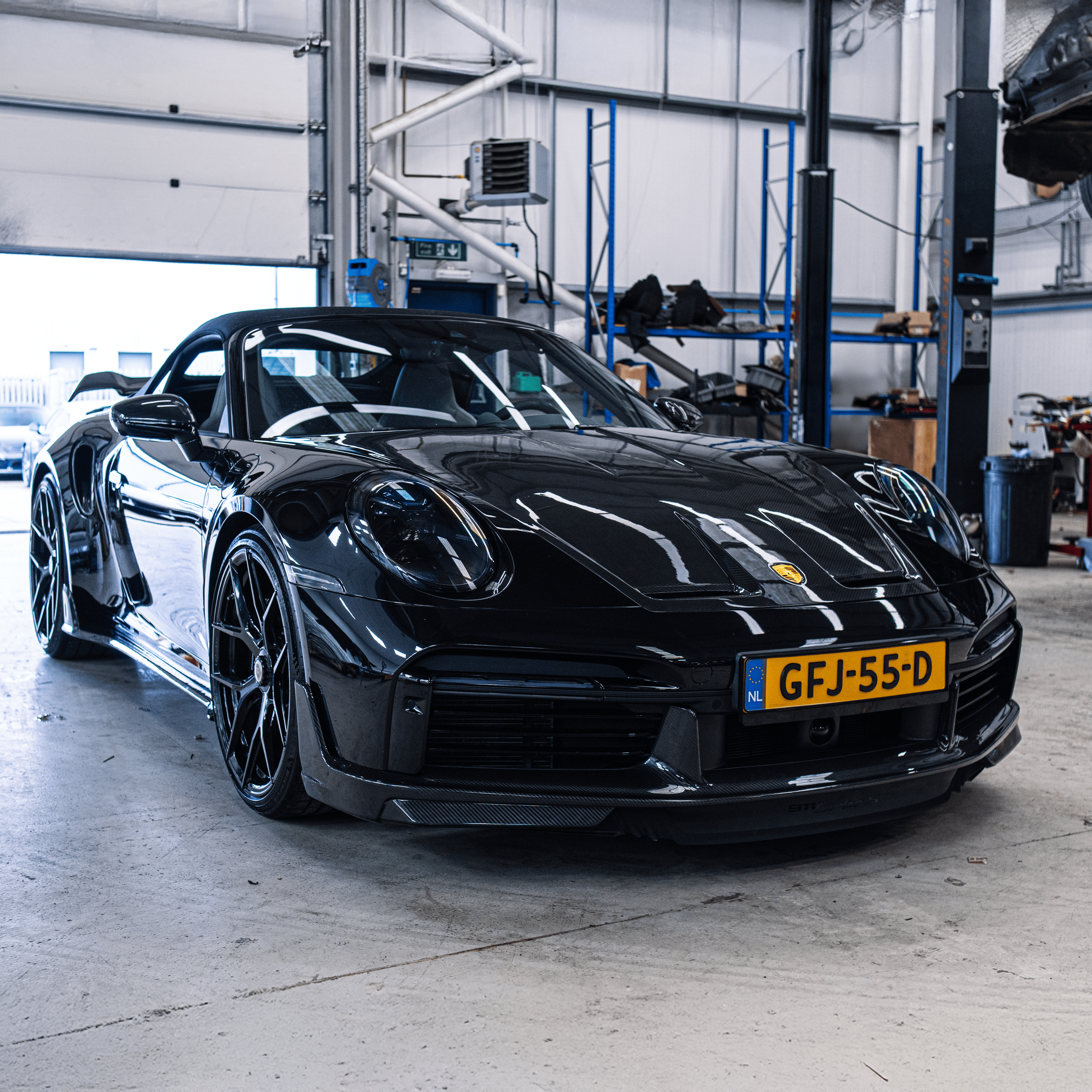 Porsche Pre-Preg Carbon Fiber JSL Style Front Splitter for 992 911 Turbo S