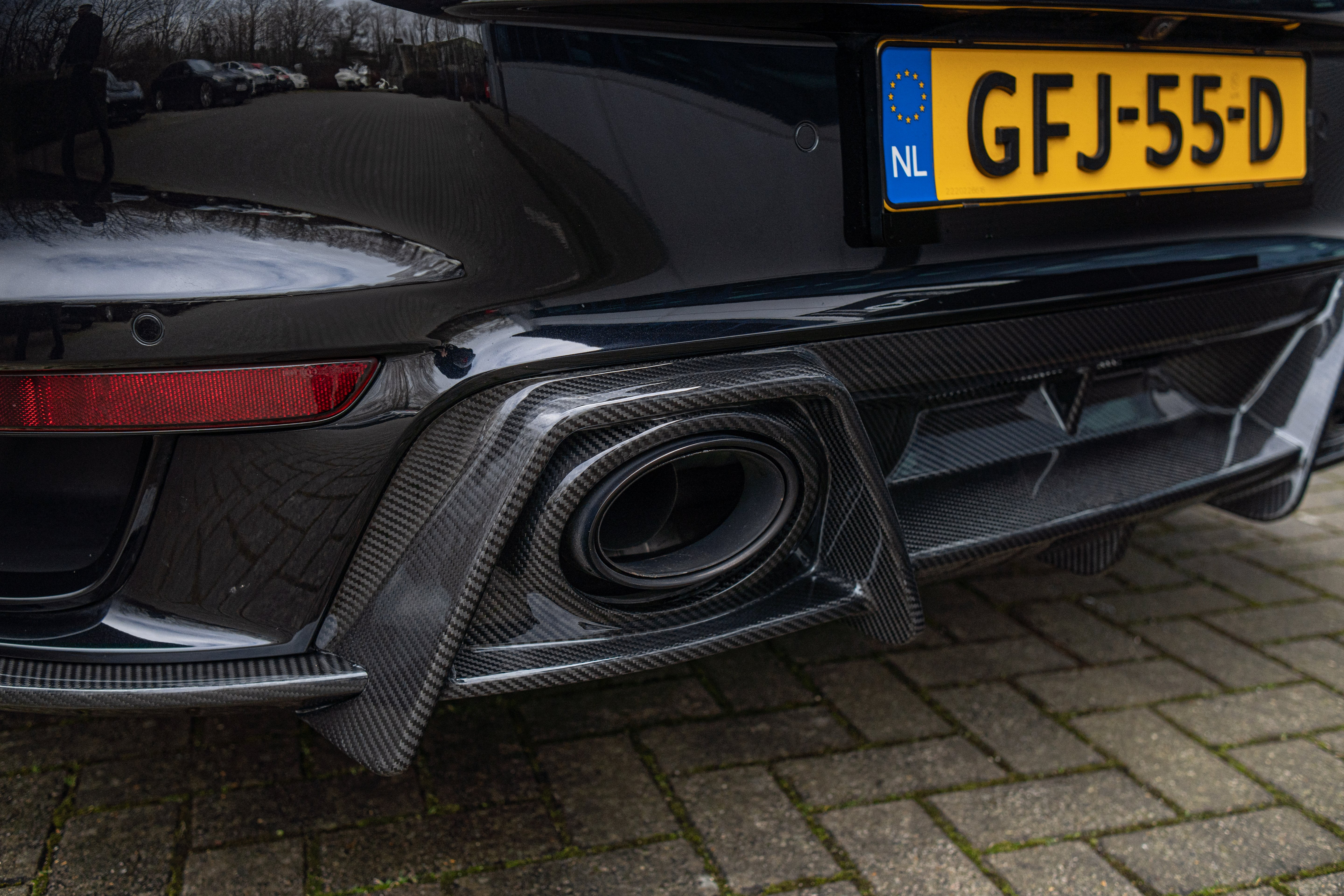 Porsche Pre-Preg Carbon Fiber JSL Style Rear Diffuser for 992 911 Turbo S
