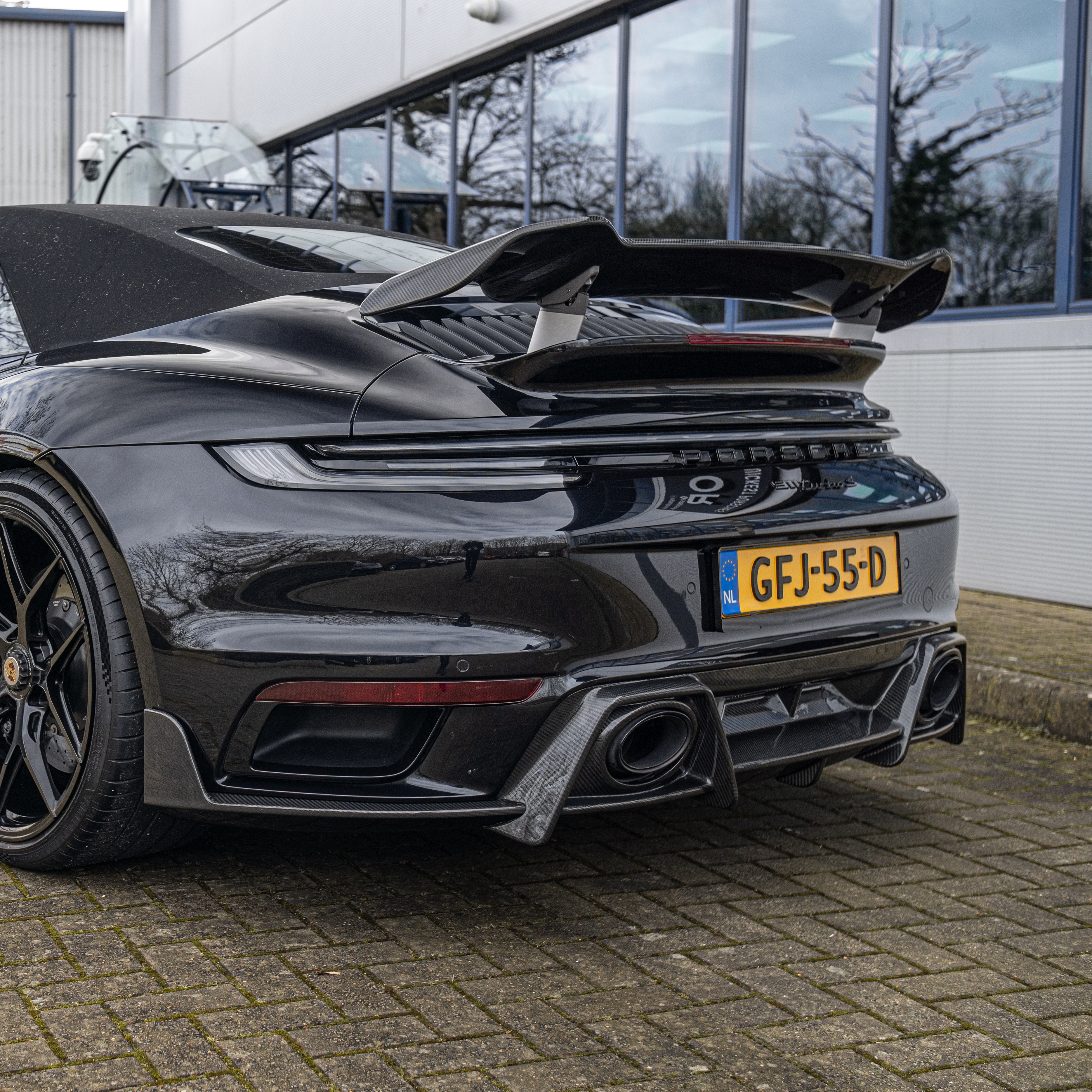 Porsche Pre-Preg Carbon Fiber JSL Style Rear Diffuser for 992 911 Turbo S