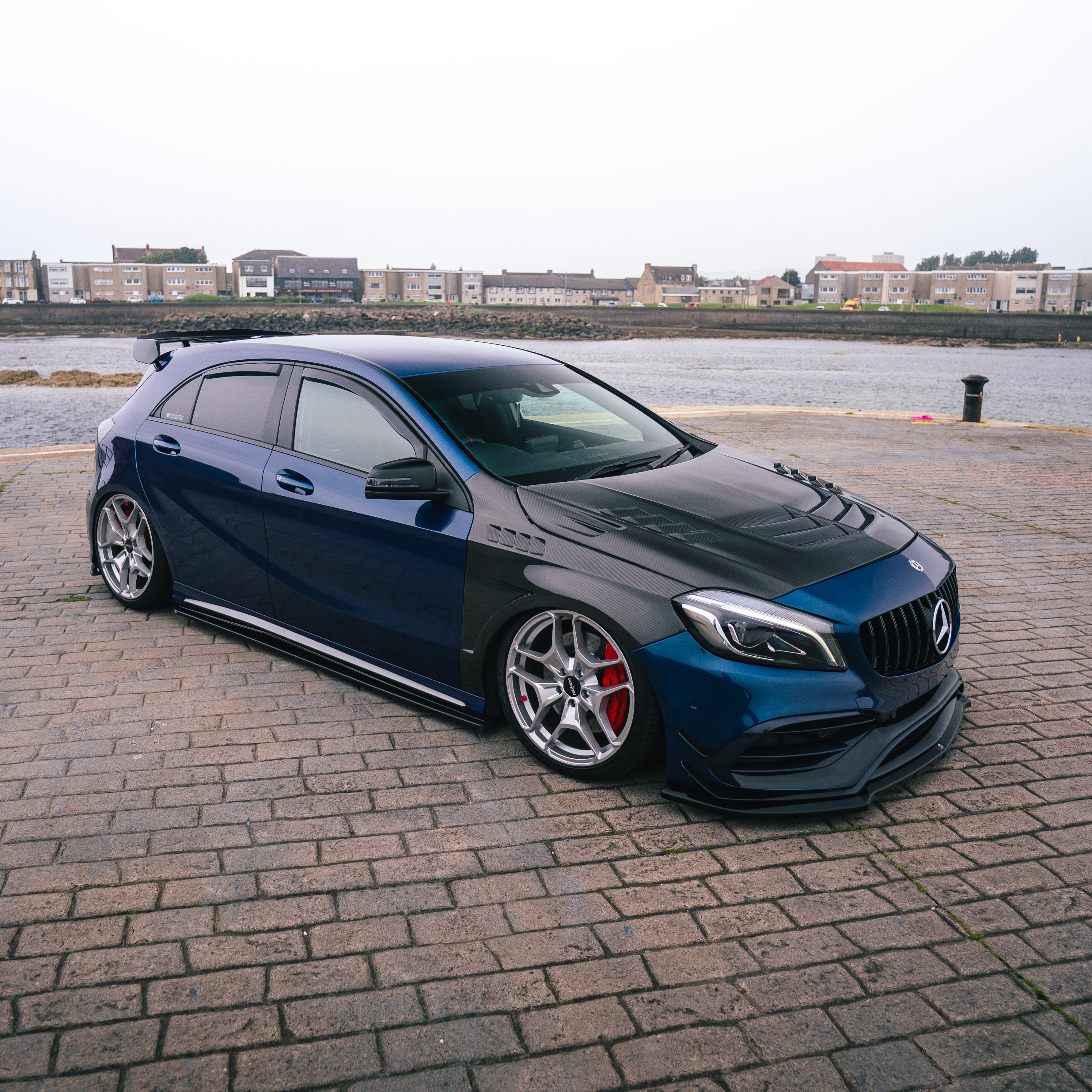 Mercedes Carbon Fiber Varis Style Hood for W176