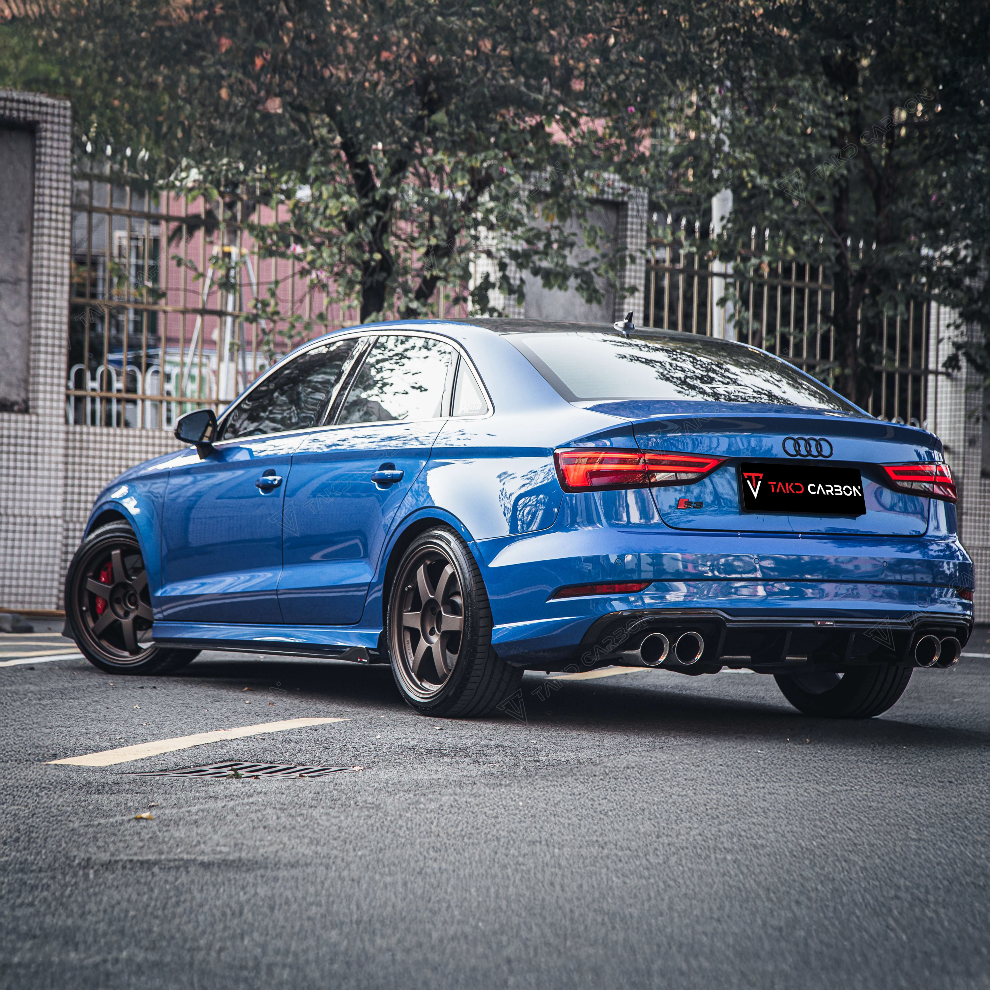 Audi TAKD Pre-Preg Carbon Fiber Side Skirts for 8V