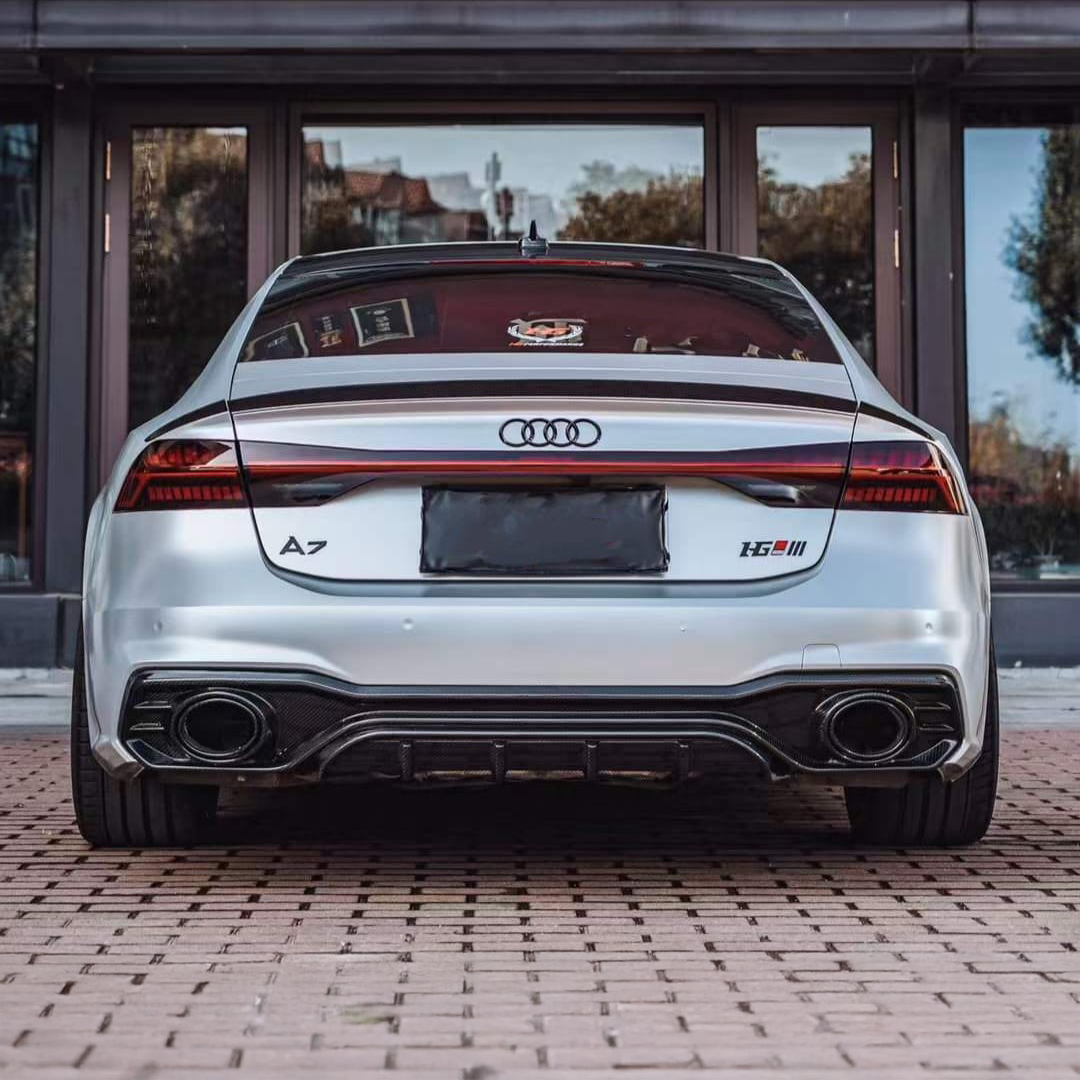 Audi Pre-Preg Carbon Fiber JSL V2 Style Rear Diffuser C8 & C8.5 A7 & S7