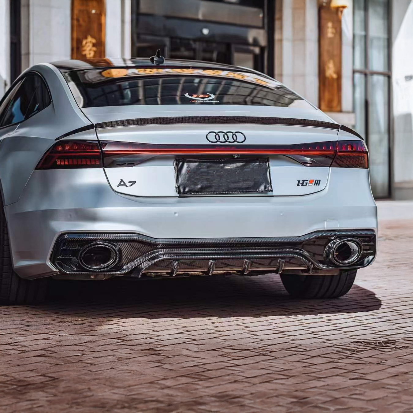 Audi Pre-Preg Carbon Fiber JSL V2 Style Rear Diffuser C8 & C8.5 A7 & S7