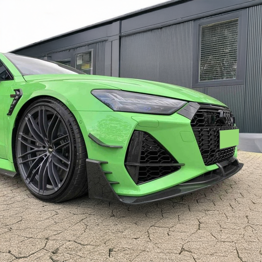 Audi Pre-Preg Carbon Fiber ABT Style Front Air Vent Trim for C8 RS6 & RS7