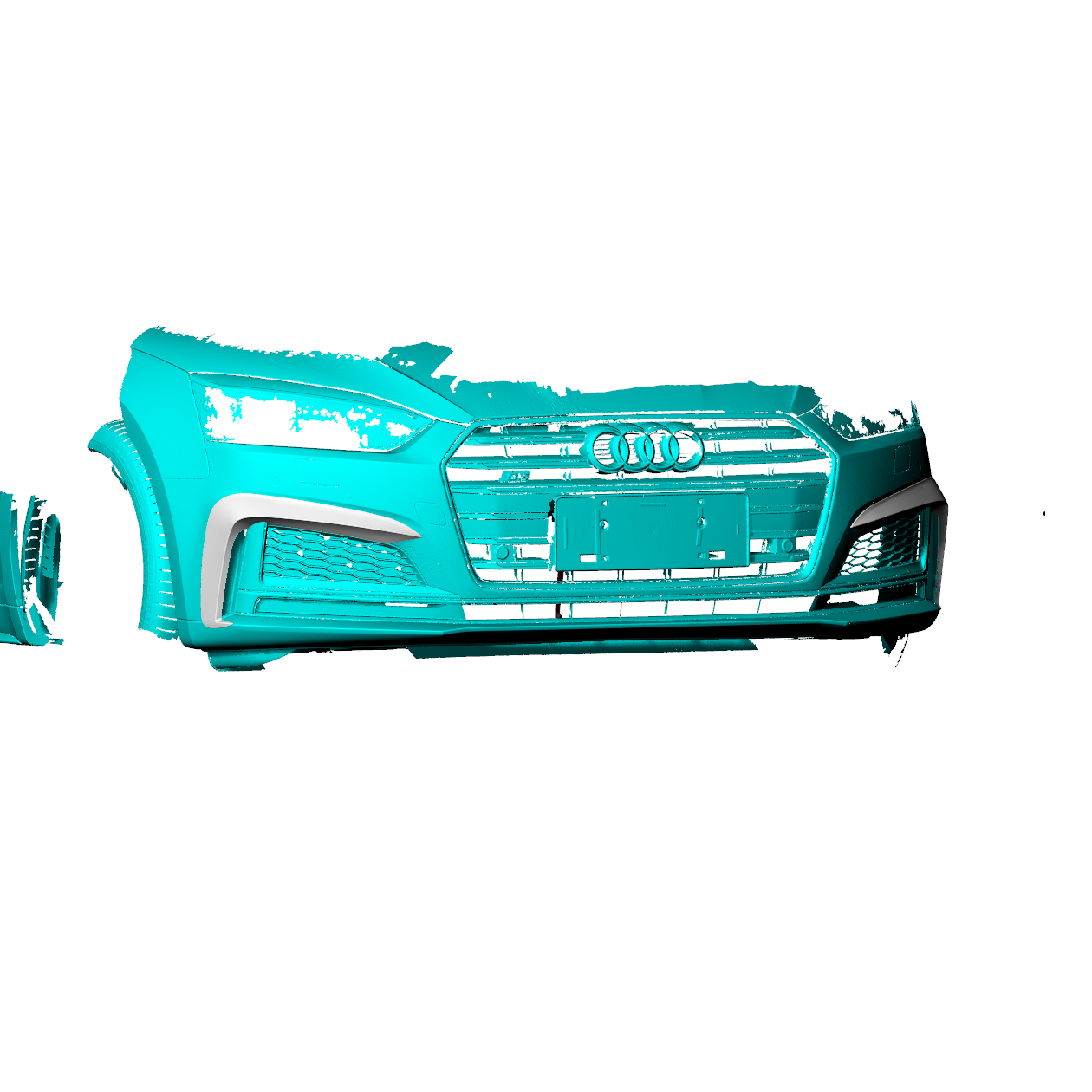 Audi Carbon Fiber Front Bumper Canards for A5