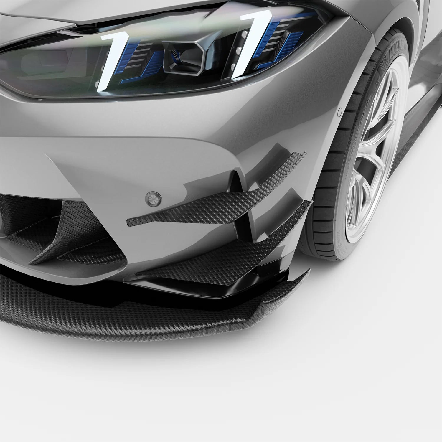 BMW RZ-R Pre-Preg Carbon Fiber Front Bumper Canards for G80/G81 M3