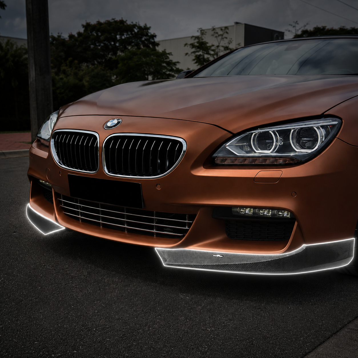 BMW Carbon Fiber Apron Style Front Splitters for F06/F12/F13 6 Series