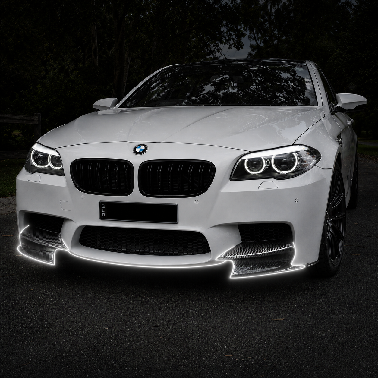 BMW Carbon Fiber RKP Style Front Splitters for F10 M5