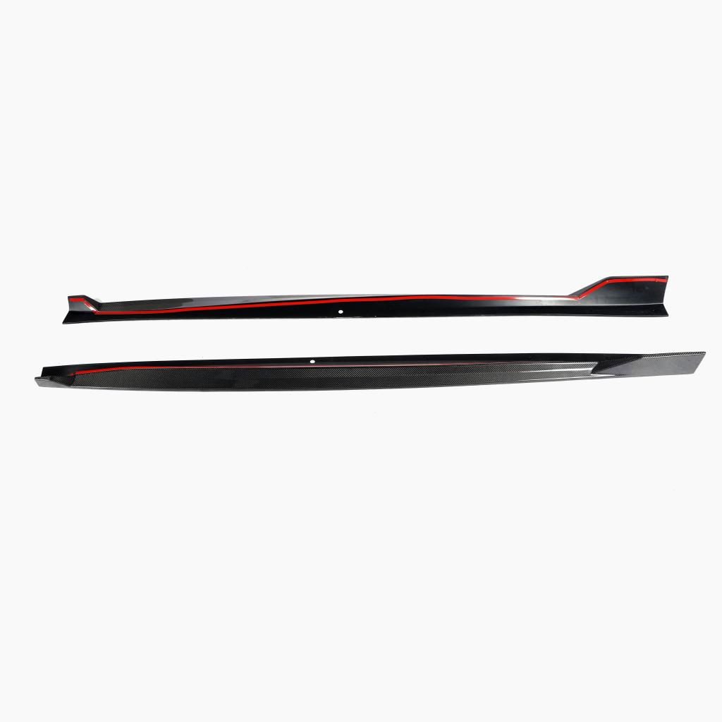 BMW Carbon Fiber V Style Side Skirts for G05 X5 & F95 X5M Pre-LCI