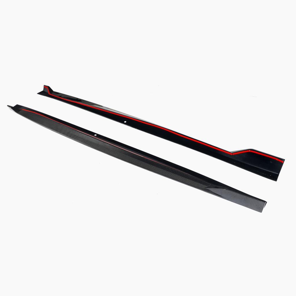 BMW Carbon Fiber V Style Side Skirts for G05 X5 & F95 X5M Pre-LCI