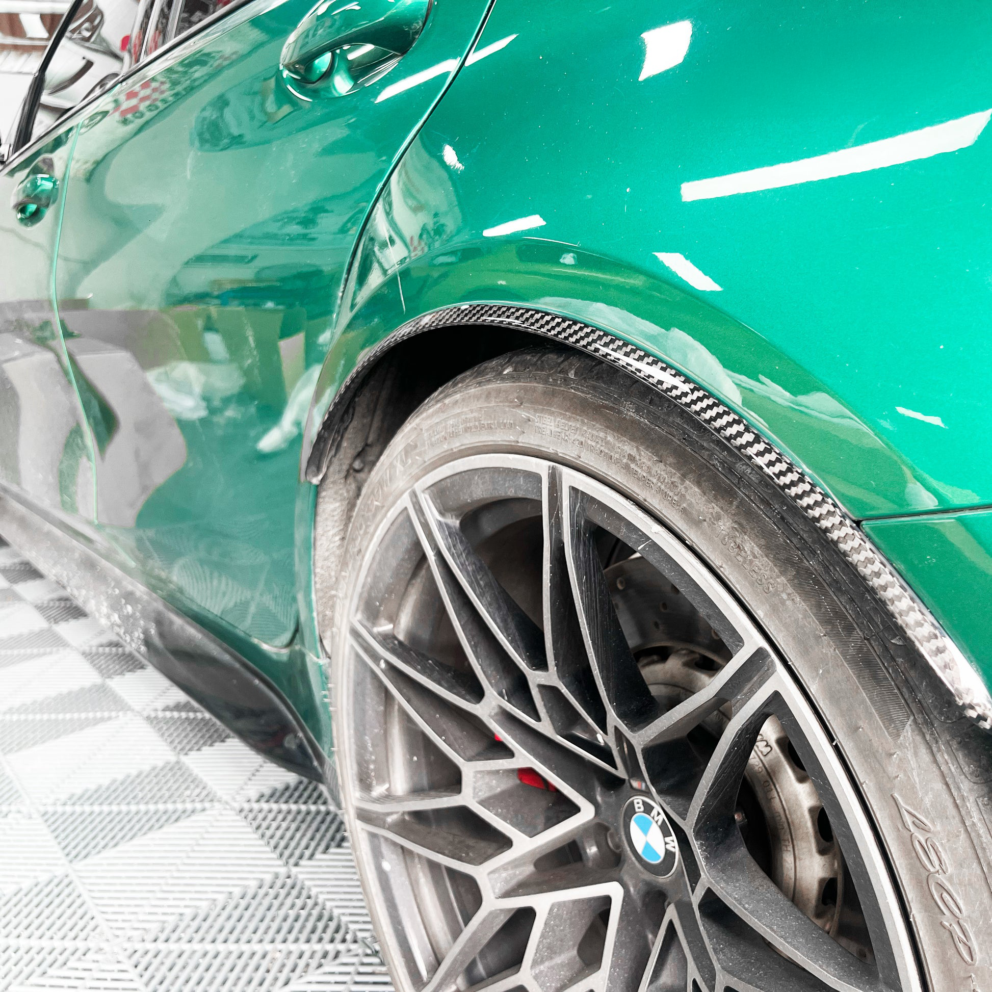 BMW Pre-Preg Carbon Fiber Rear Wheel Arch trim for G80 M3