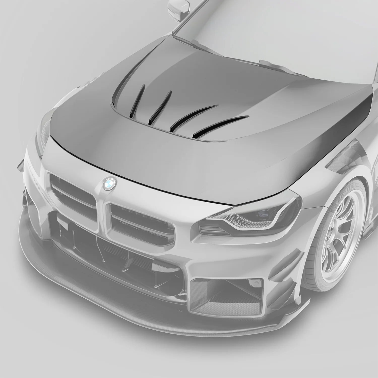 BMW RZ-R Pre-Preg Carbon Fiber Hood & Strakes for G87 M2