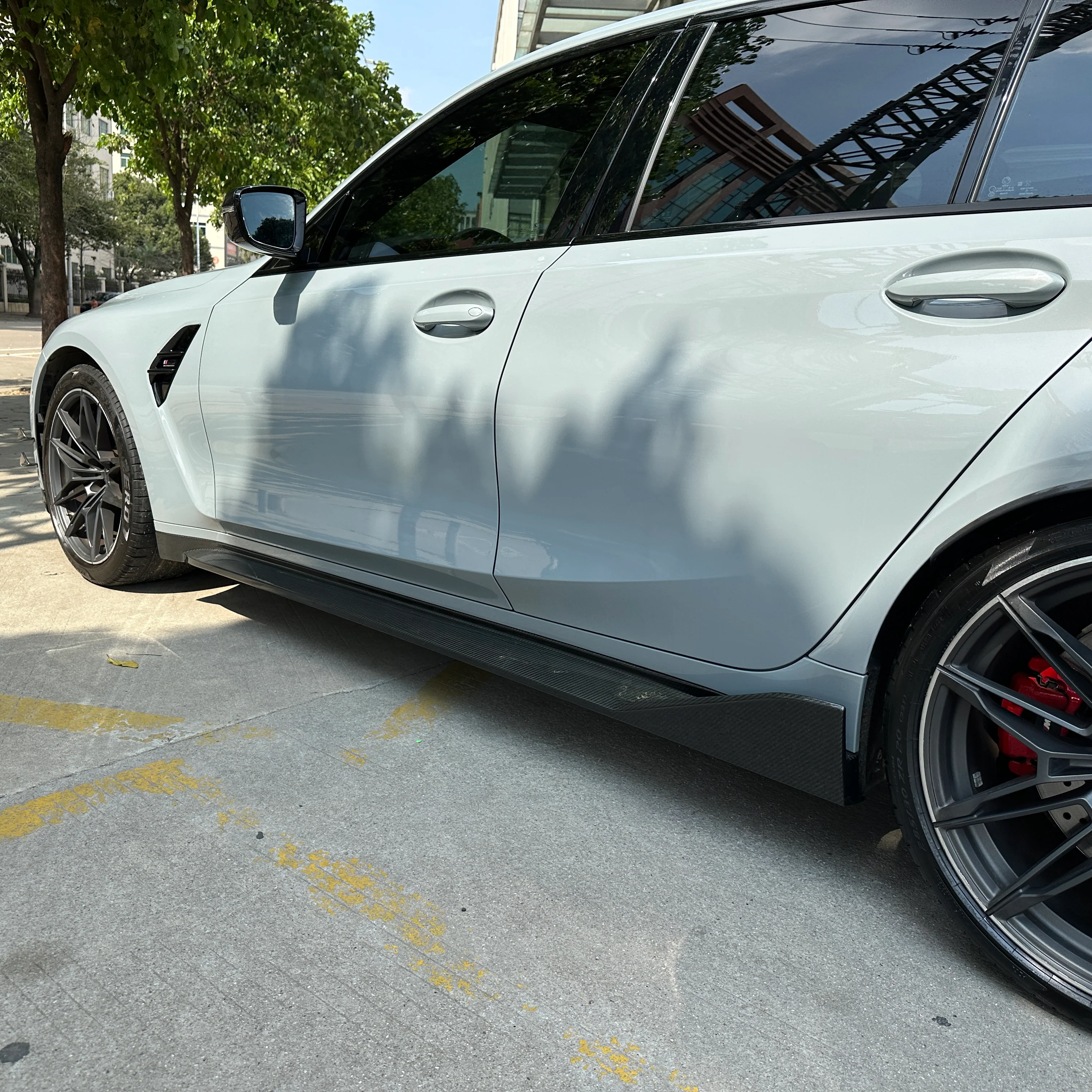 BMW Pre-Preg Carbon Fiber M Performance Style Side Skirt for G80 M3