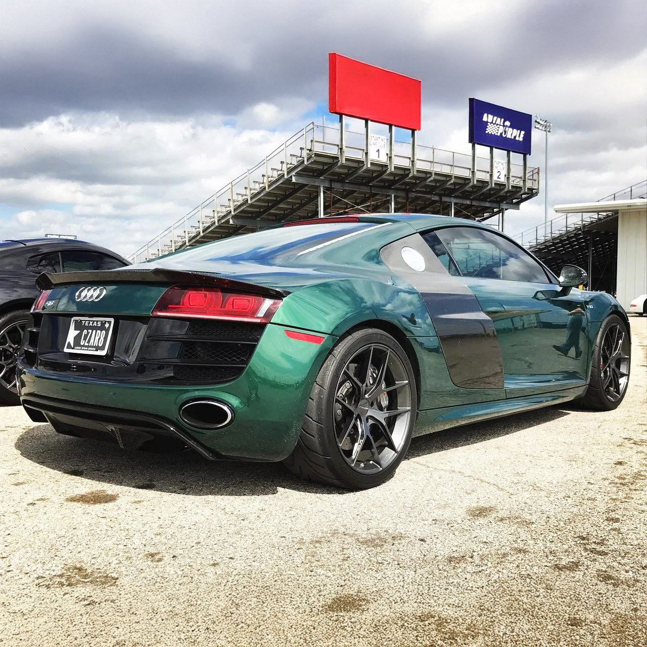 Audi Carbon Fiber 3 Piece Style Rear Spoiler for R8 Gen 1