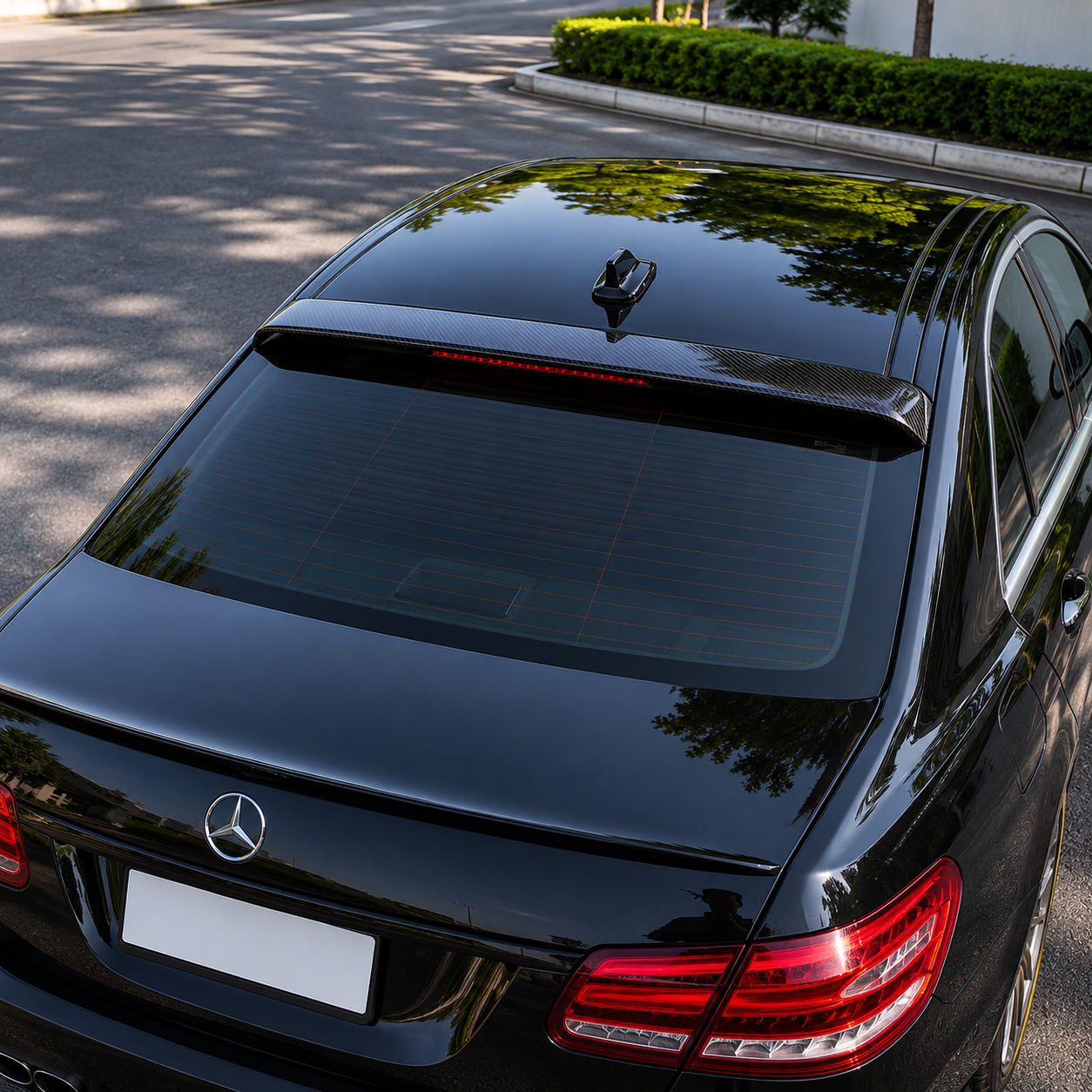 Mercedes Carbon Fiber AMG Style Rear Roof Spoiler for W212