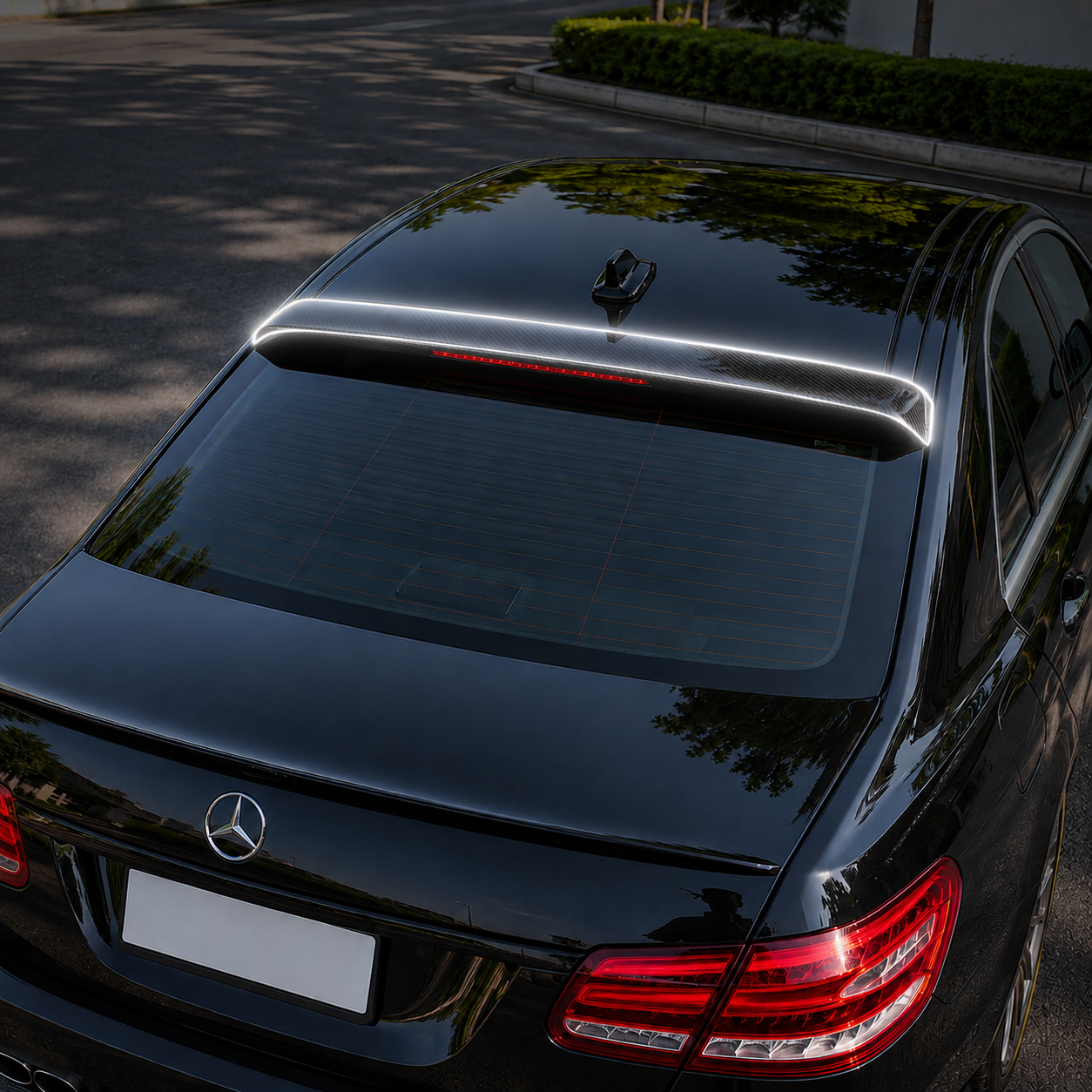 Mercedes Carbon Fiber AMG Style Rear Roof Spoiler for W212