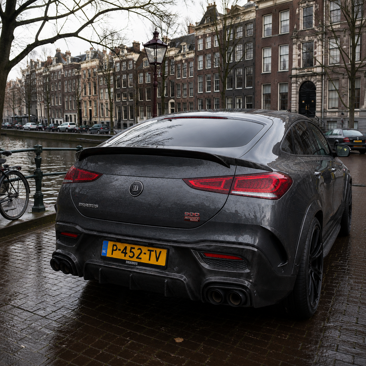 Mercedes Carbon Fiber Brabus Style Rear Spoiler For C167 Coupe