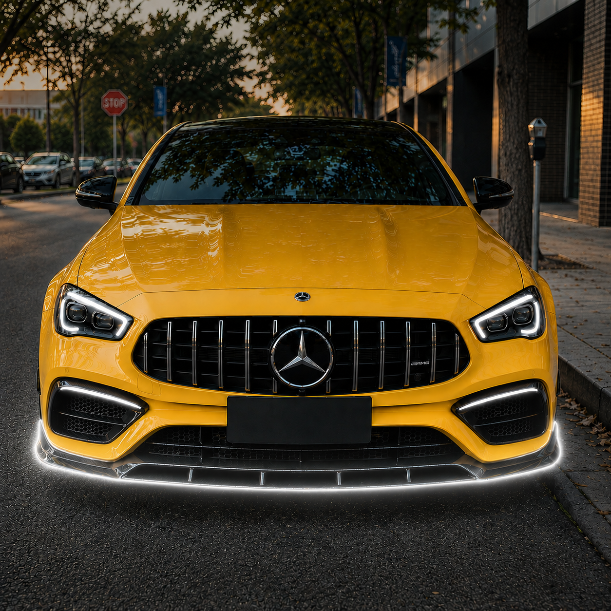 Mercedes Carbon Fiber ML Style Front Splitter for W118