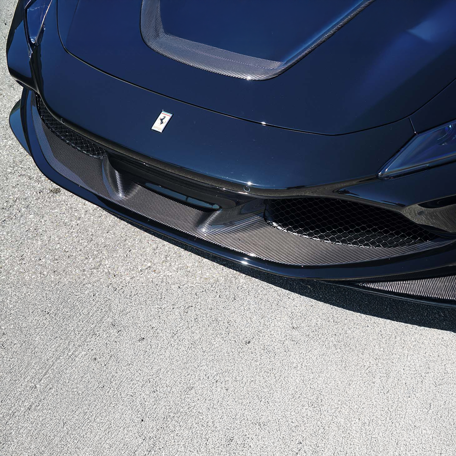 Ferrari Pre-Preg Carbon Fiber OEM Style Front Bumper Trim for F8