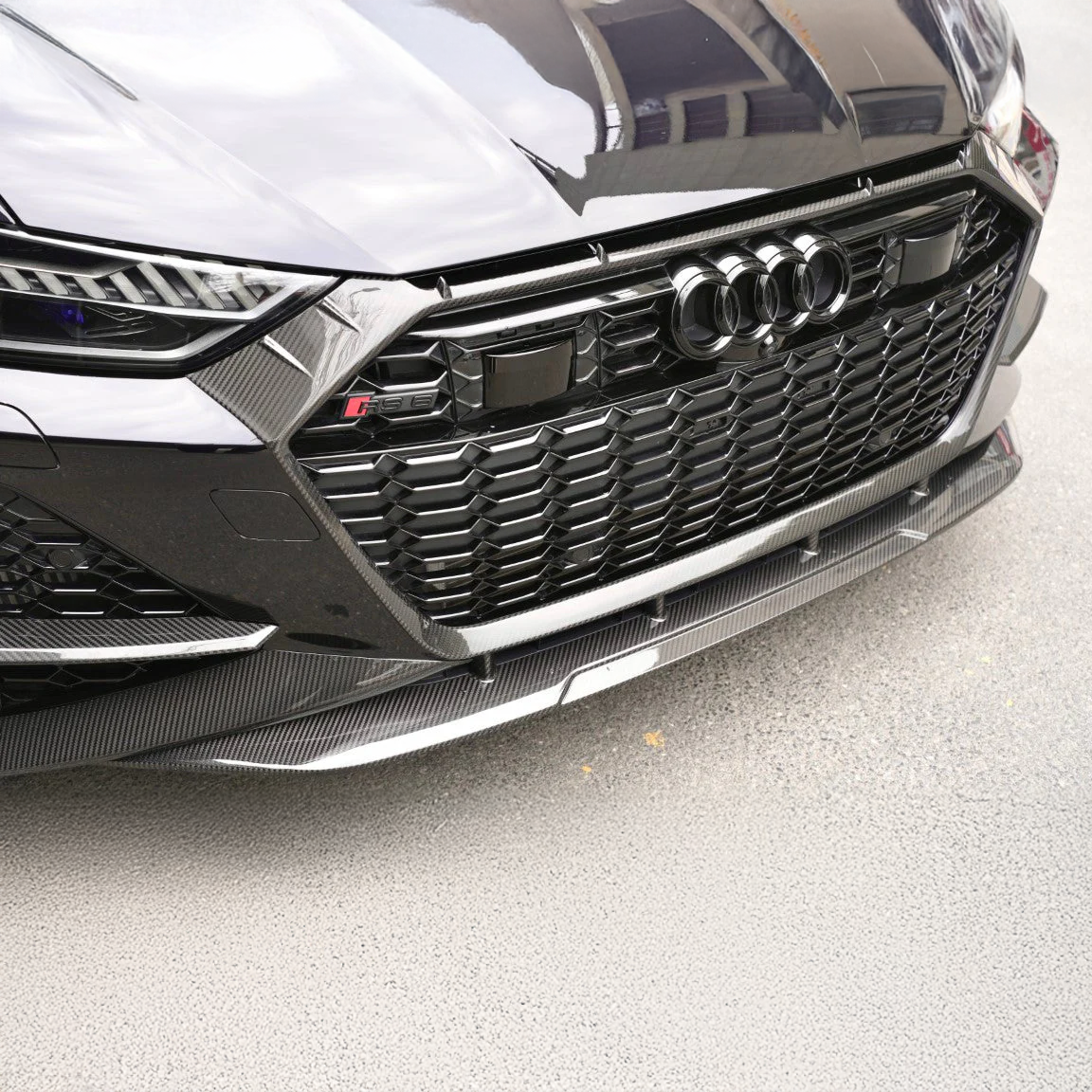 Audi Empero Designs Pre-Preg Carbon Fiber Front Splitter for C8 RS6 & RS7