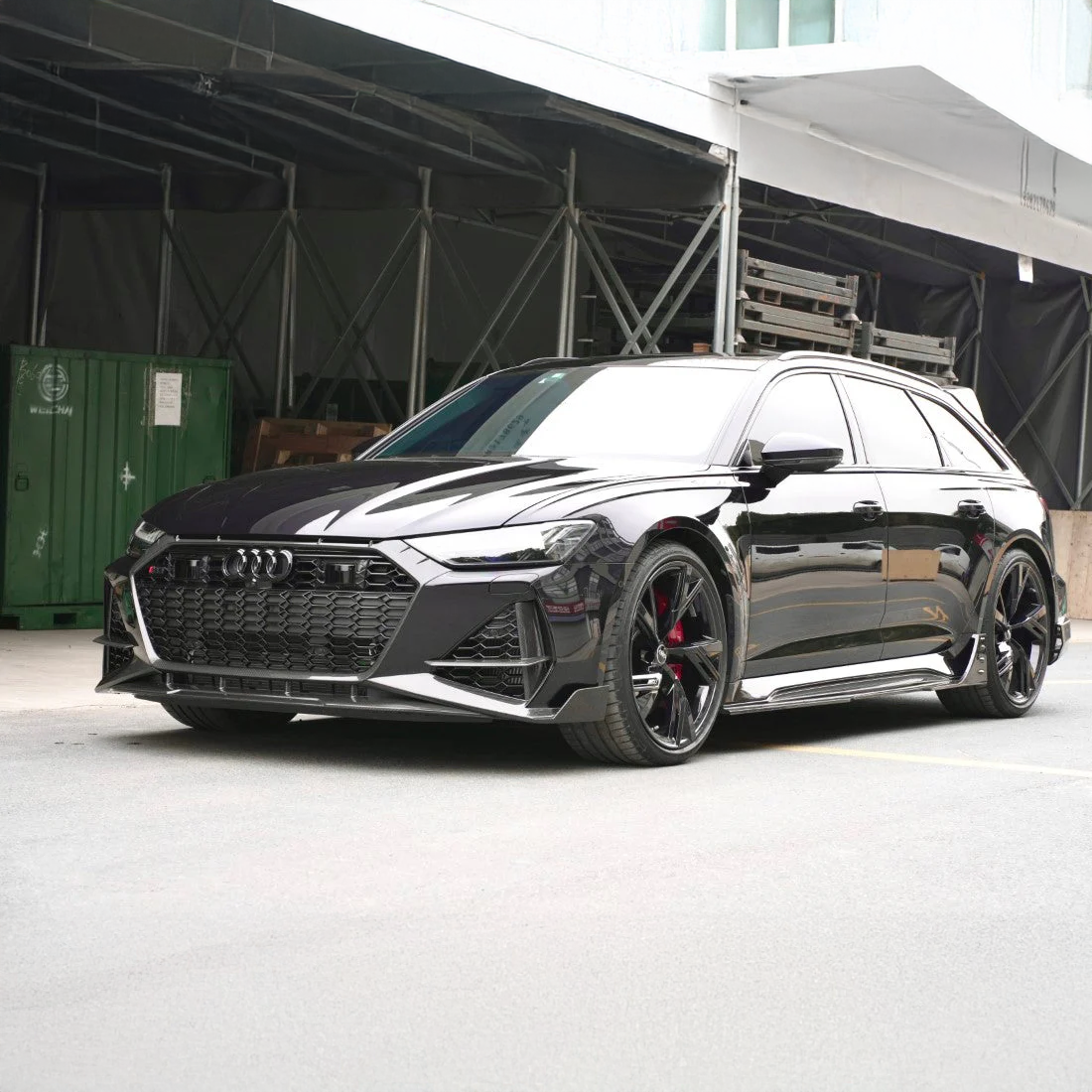 Audi Empero Designs Pre-Preg Carbon Fiber Front Splitter for C8 RS6 & RS7