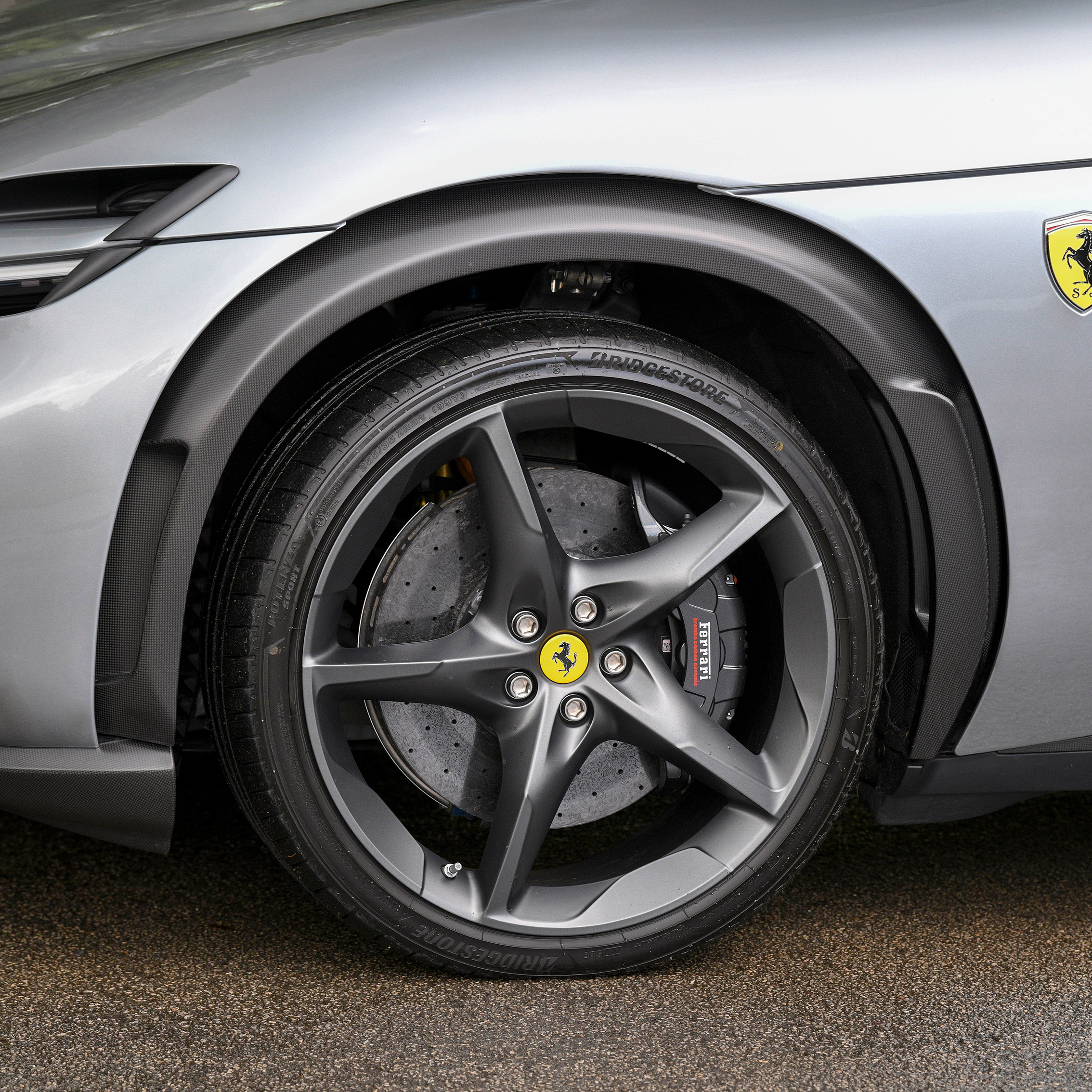 Ferrari Pre-Preg Carbon Fiber OEM Style Wheel Arches for Purosangue