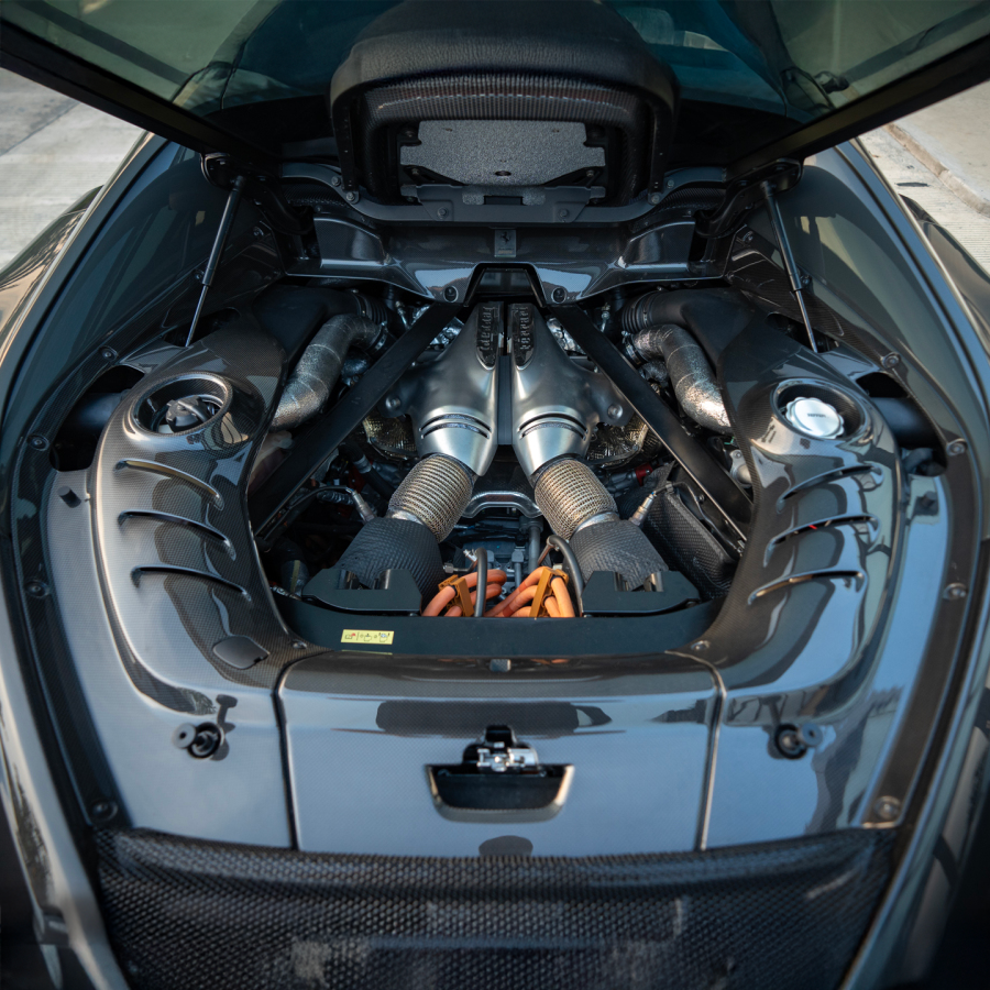Ferrari Pre-Preg Carbon Fiber Engine Bay Panels for 296 GTB & GTS