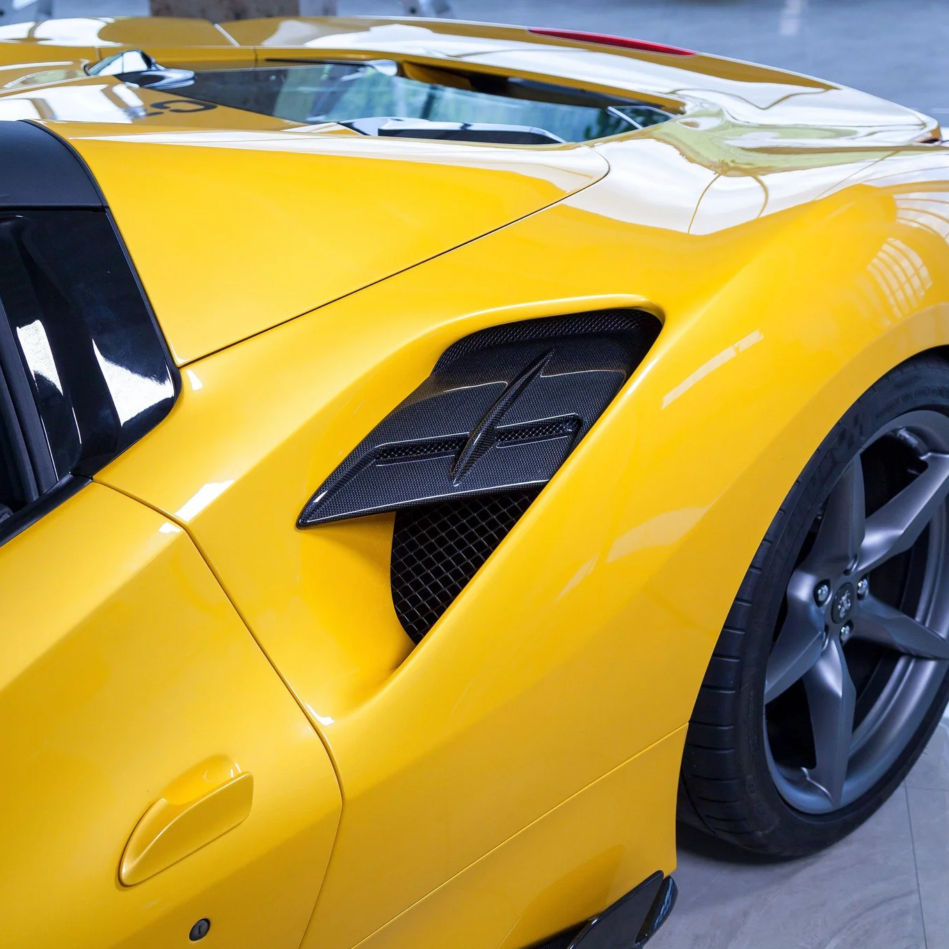 Ferrari Pre-Preg Carbon Fiber Capristo Style Side Air Intake Vents for 488 GTB & GTS