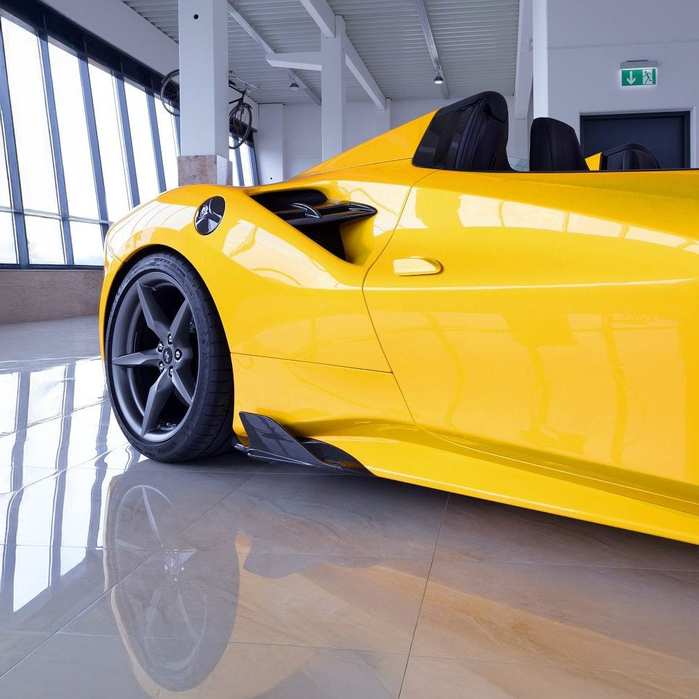 Ferrari Pre-Preg Carbon Fiber Capristo Style Side Skirts for 488 GTB & GTS