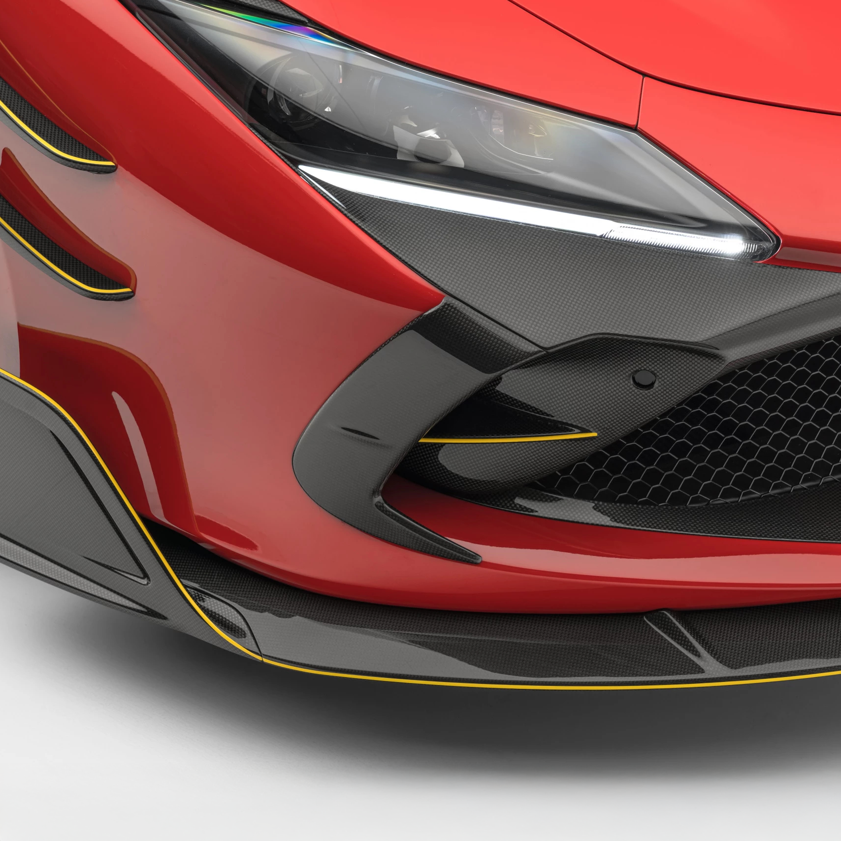 Ferrari Pre-Preg Carbon Fiber Mansory Style Front Air Vent Trim for F8