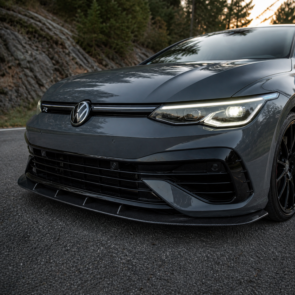 Volkswagen Carbon Fiber EEA Designs Front Splitter for Golf MK8 PFL
