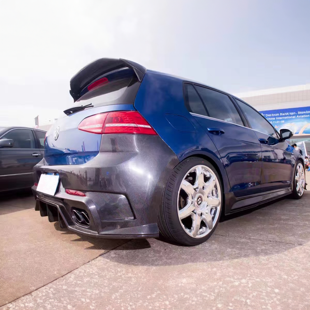 Volkswagen Carbon Fiber & FRP ASPEC Style Rear Bumper for Golf MK7 & 7.5