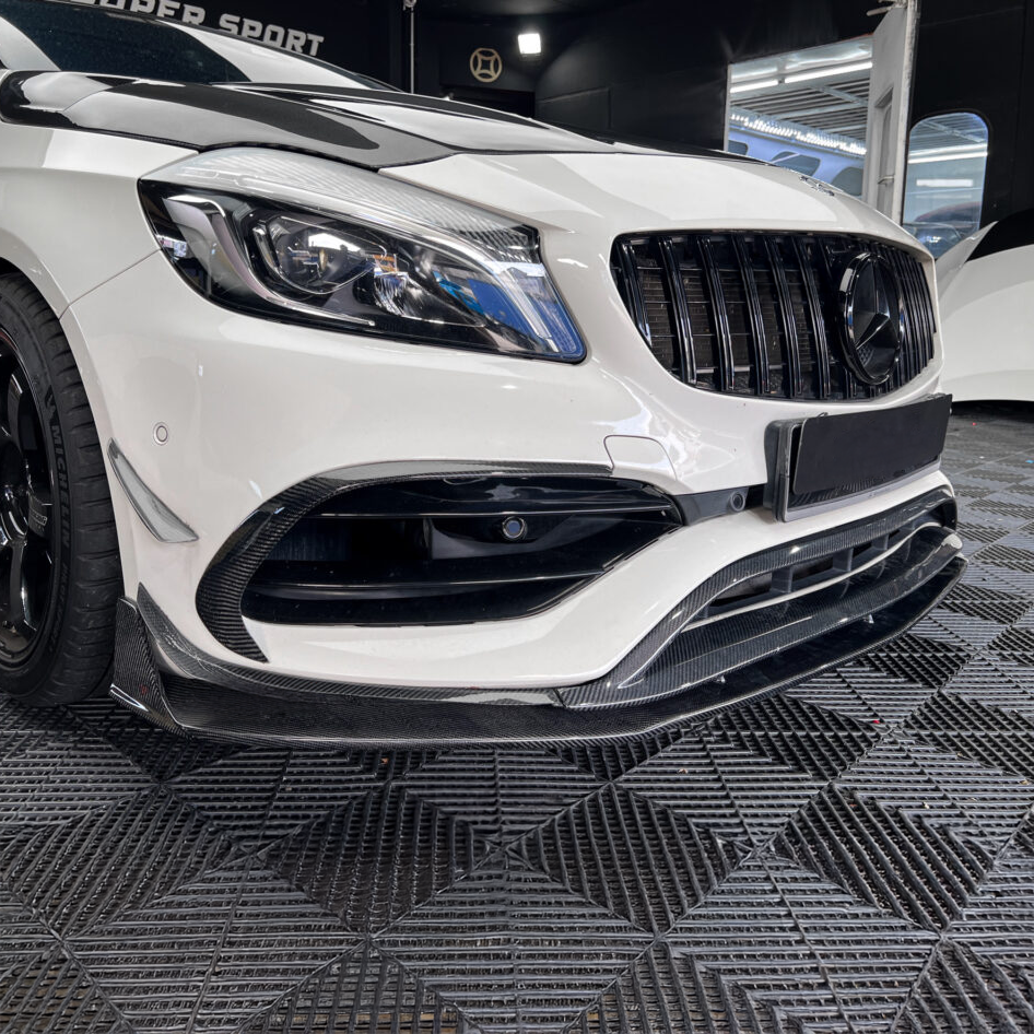 Mercedes Carbon Fiber JSL Style Front Splitter for W176 A Class FL