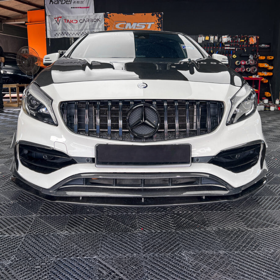 Mercedes Carbon Fiber JSL Style Front Splitter for W176 A Class FL