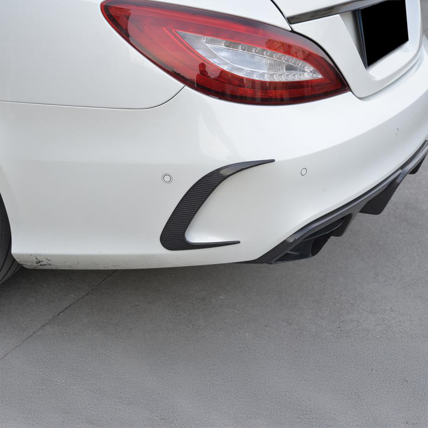 Mercedes Carbon Fiber Rear Bumper Trim for W218 FL
