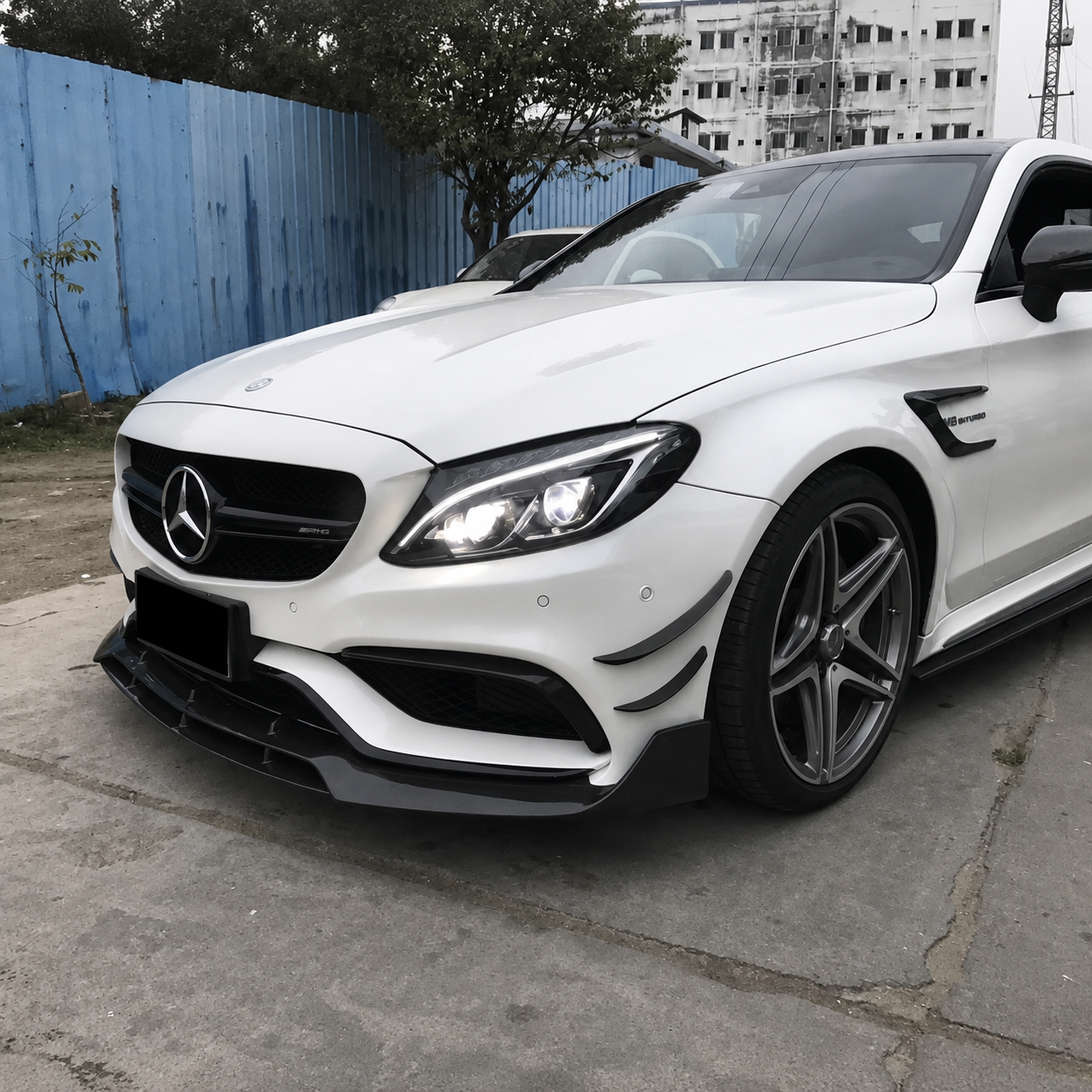 Mercedes Carbon Fiber JSL Style Front Canards for W205 C63/S PFL