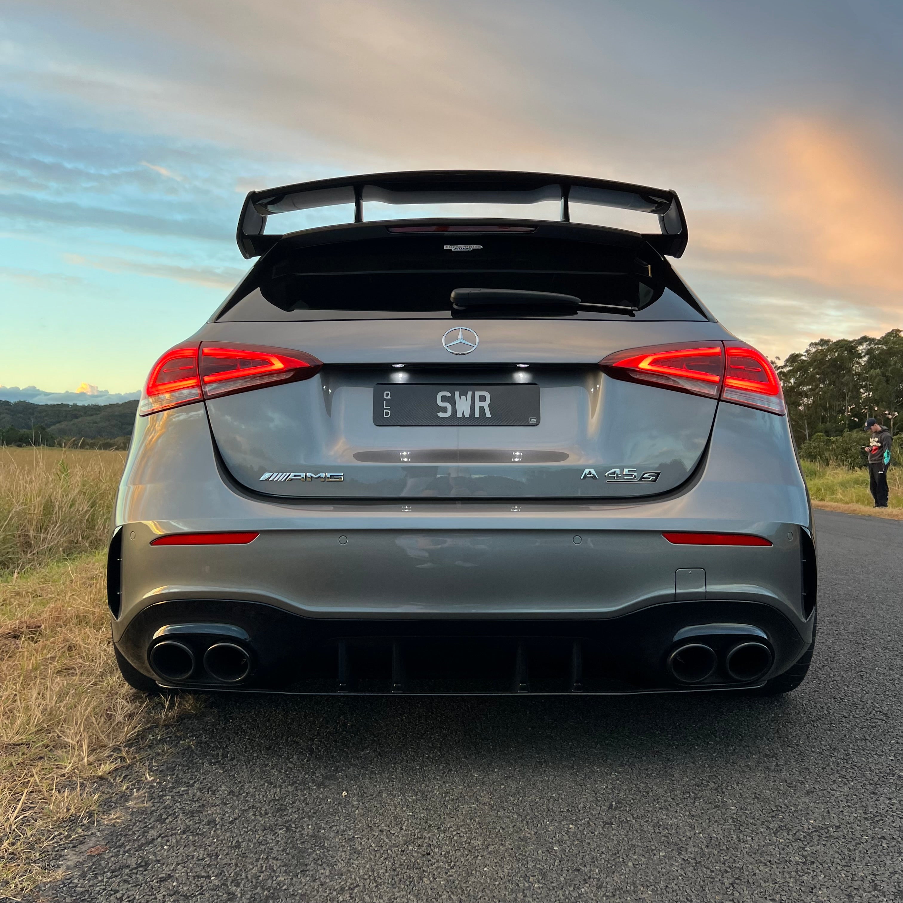 Mercedes Gloss Black AMG Style Rear Diffuser for W177