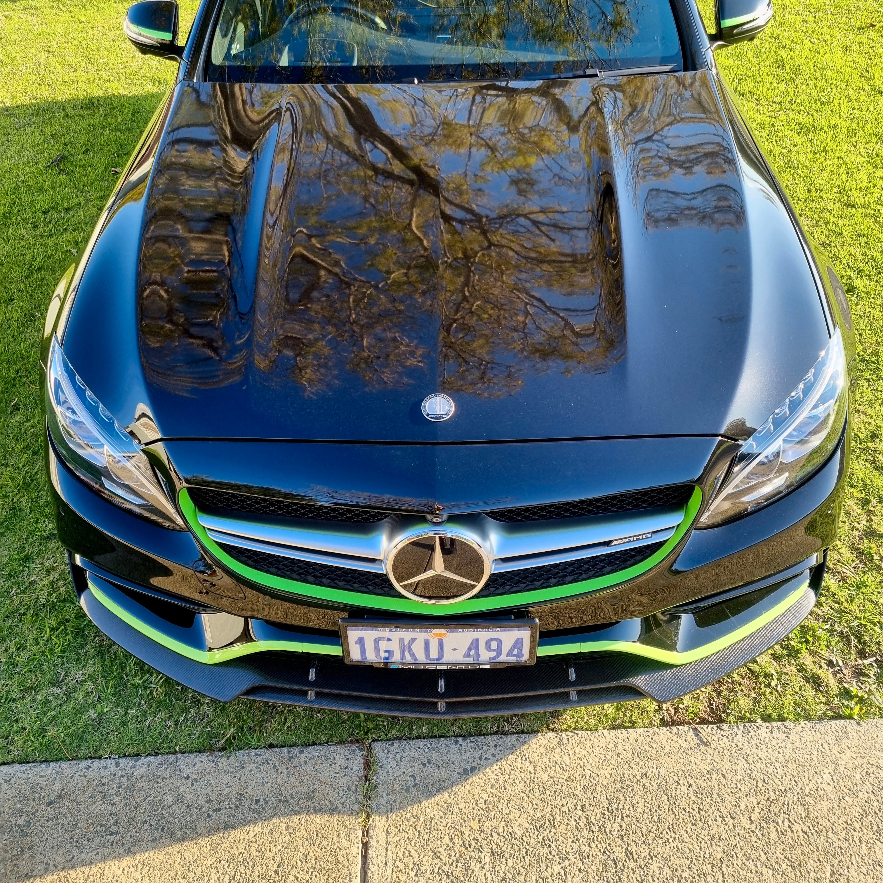 Mercedes Carbon Fiber Brabus Style Front Splitter for W205 C63 Sedan & Coupe