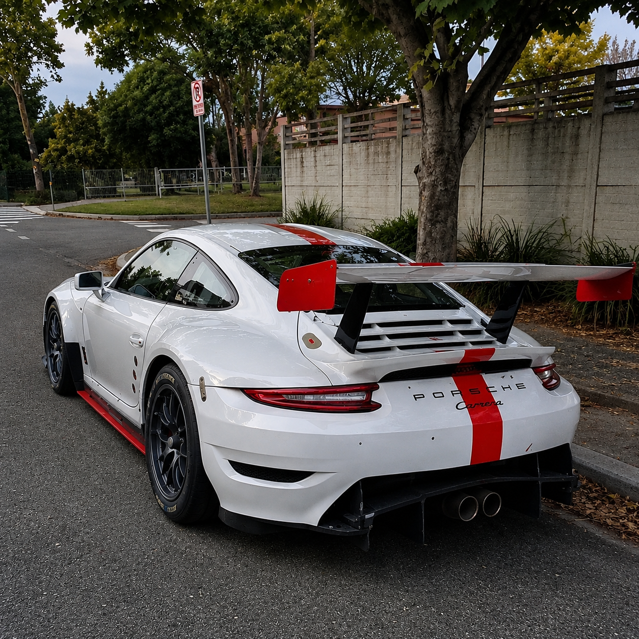 Porsche Pre-Preg Carbon Fiber RSR Style Rear Spoiler for 991 911 Carrera