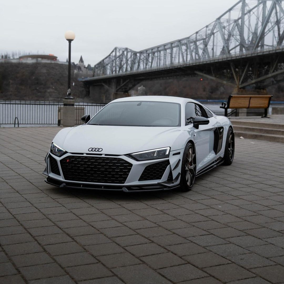 Audi Pre-Preg Carbon Fiber GT Style Front Canards for R8 Gen 2 FL