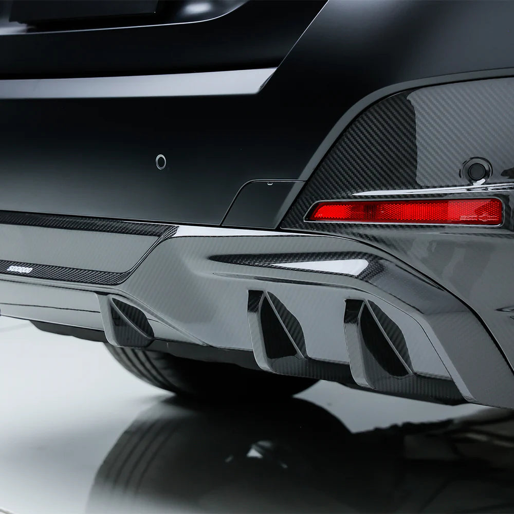 BMW SooQoo Pre-Preg Carbon Fiber Rear Diffuser for 4 Series G26 i4 BEV