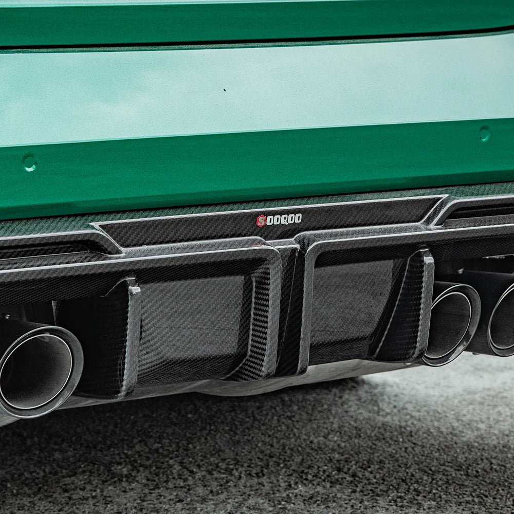 BMW SooQoo Type-A Pre-Preg Carbon Fiber Rear Diffuser & Bumper Spats for G80 M3