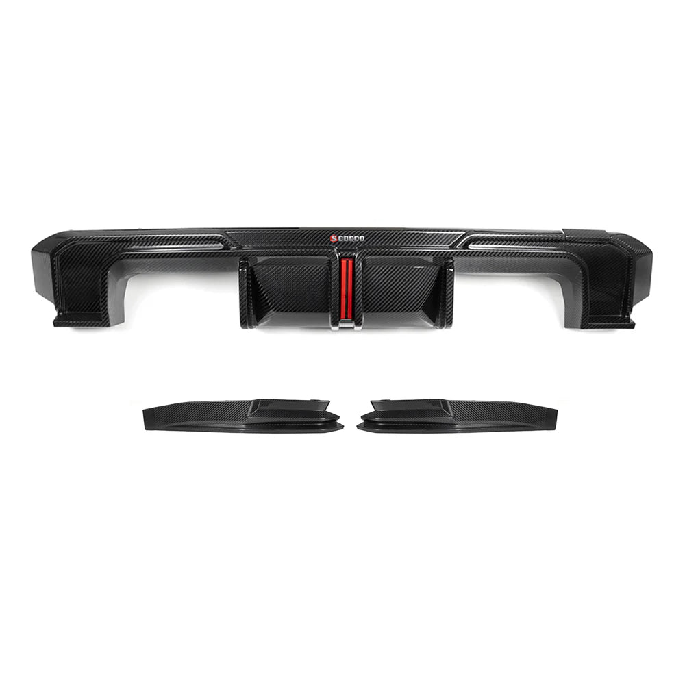 BMW SooQoo Type-A Pre-Preg Carbon Fiber Rear Diffuser & Bumper Spats for G80 M3