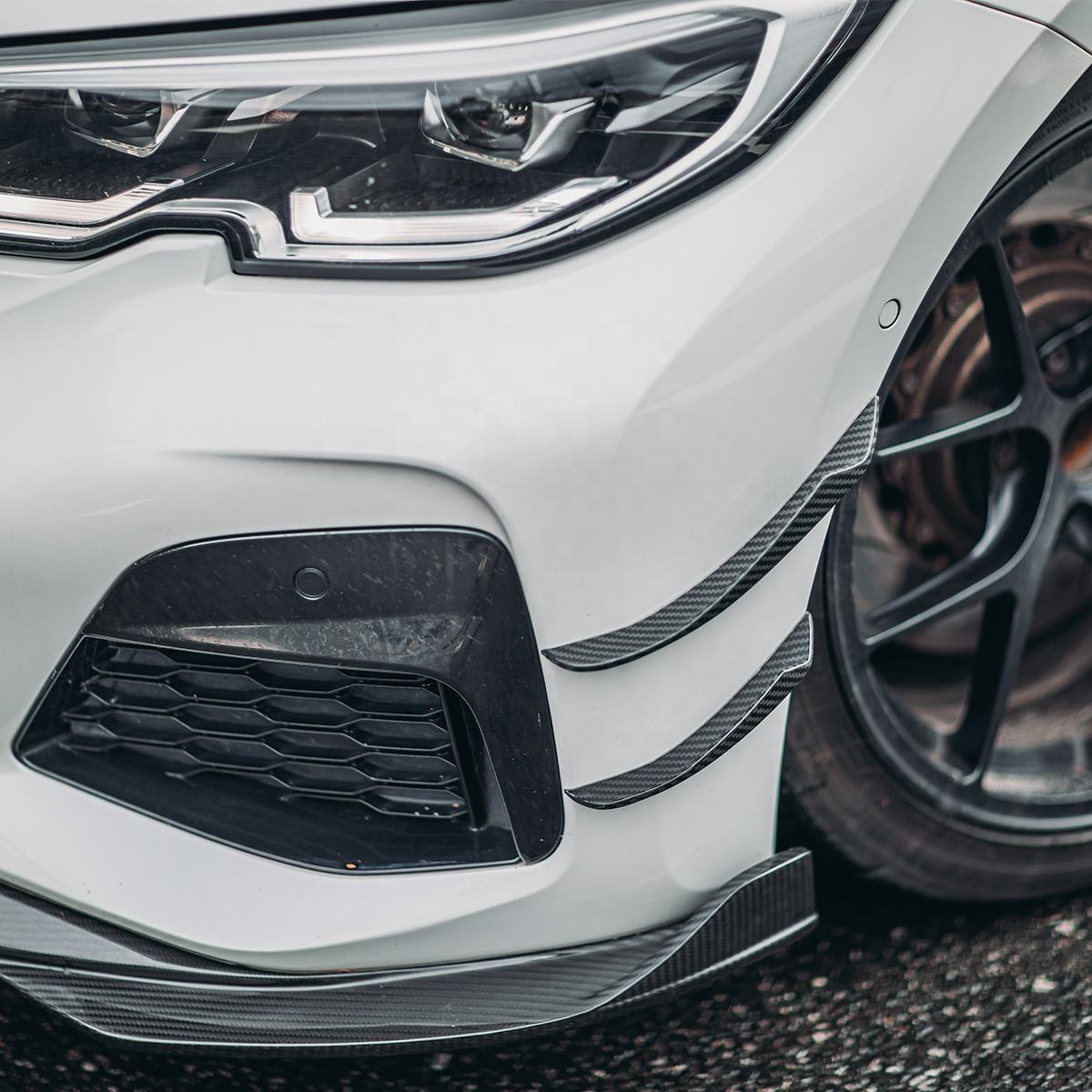 BMW TAKD V1 Pre-Preg Carbon Fiber Front Canards for G20 3 Series Pre-LCI