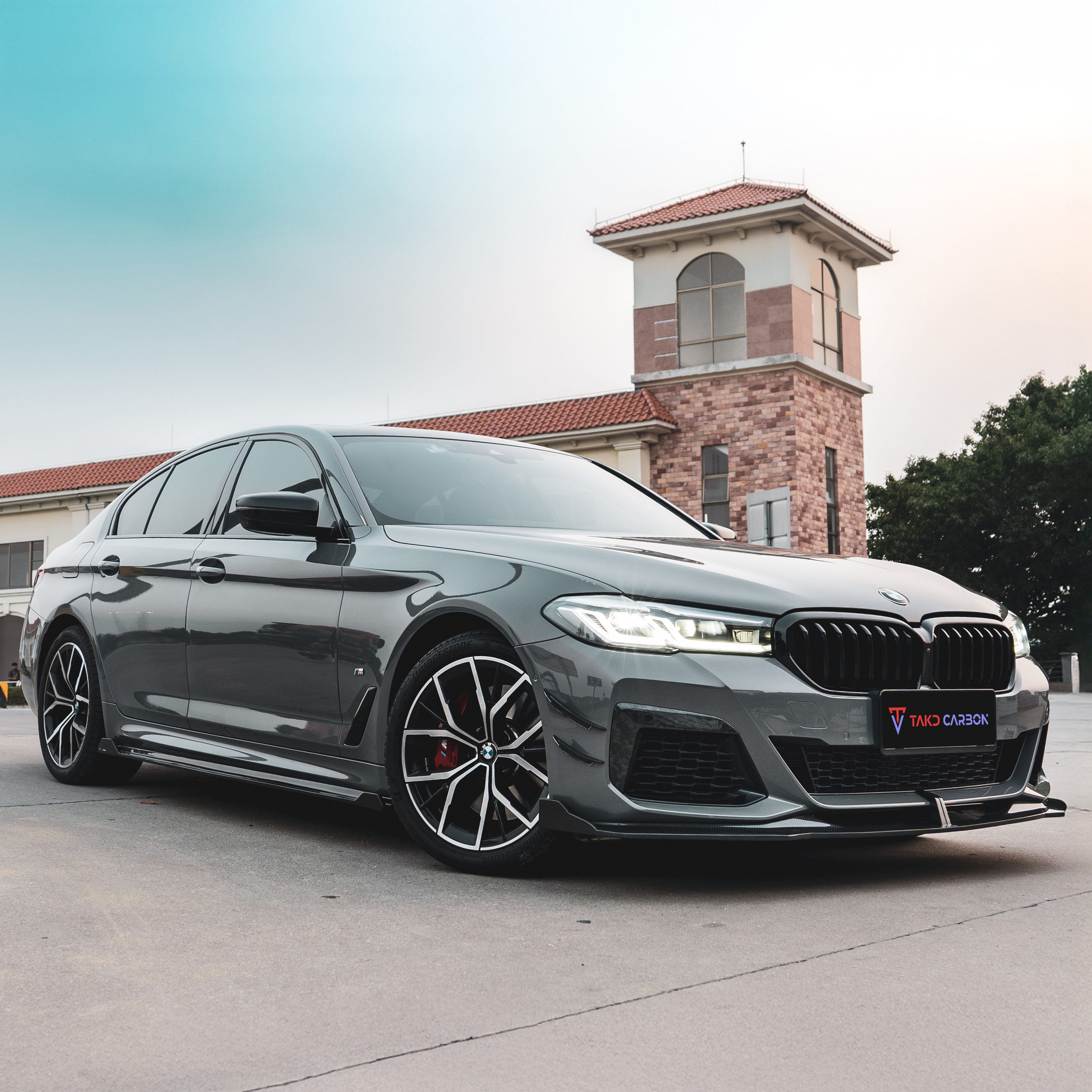 BMW TAKD Pre-Preg Carbon Fiber Front Canards for G30 5 Series LCI