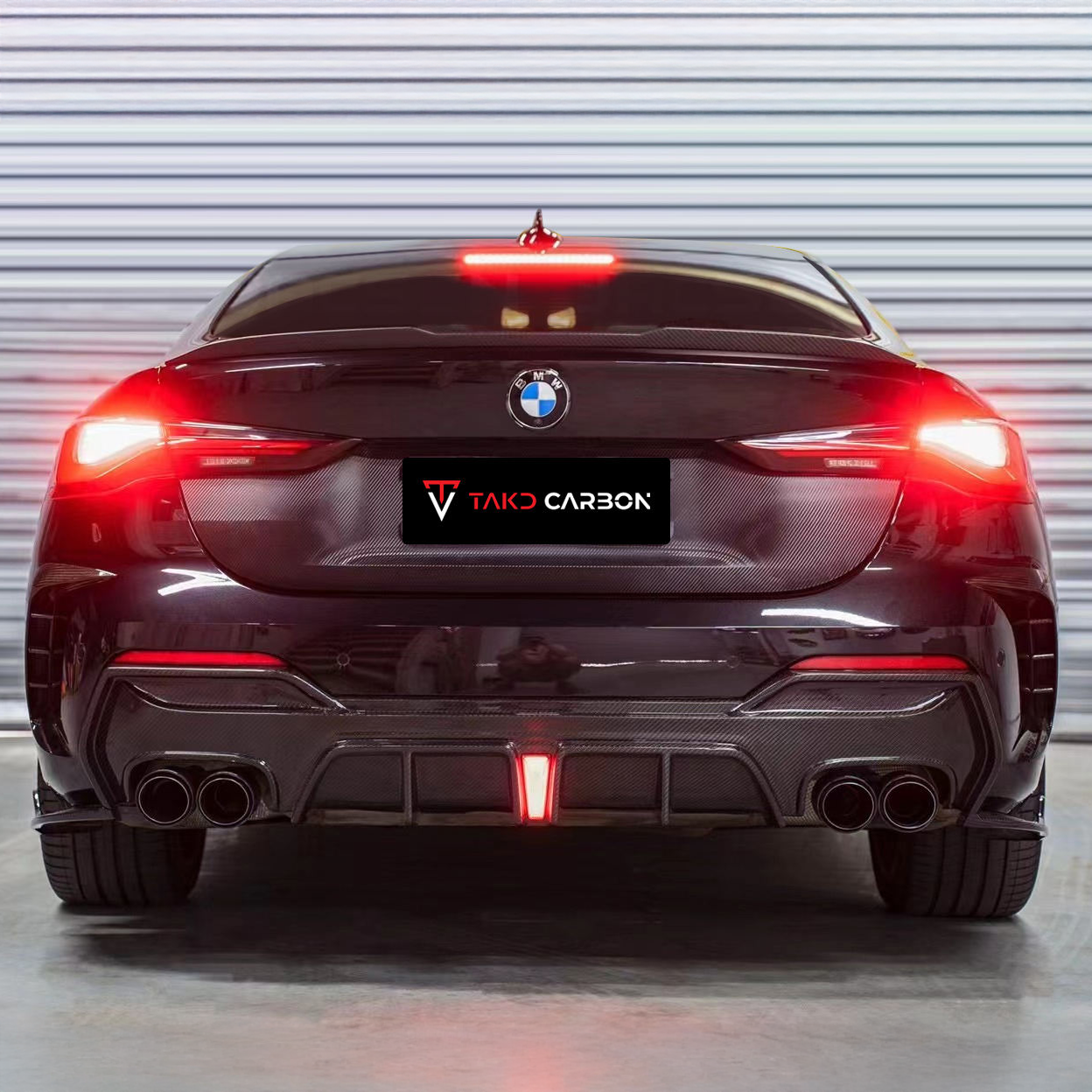 BMW TAKD V2 Pre-Preg Carbon Fiber Rear Diffuser & Canards for G22 Coupe
