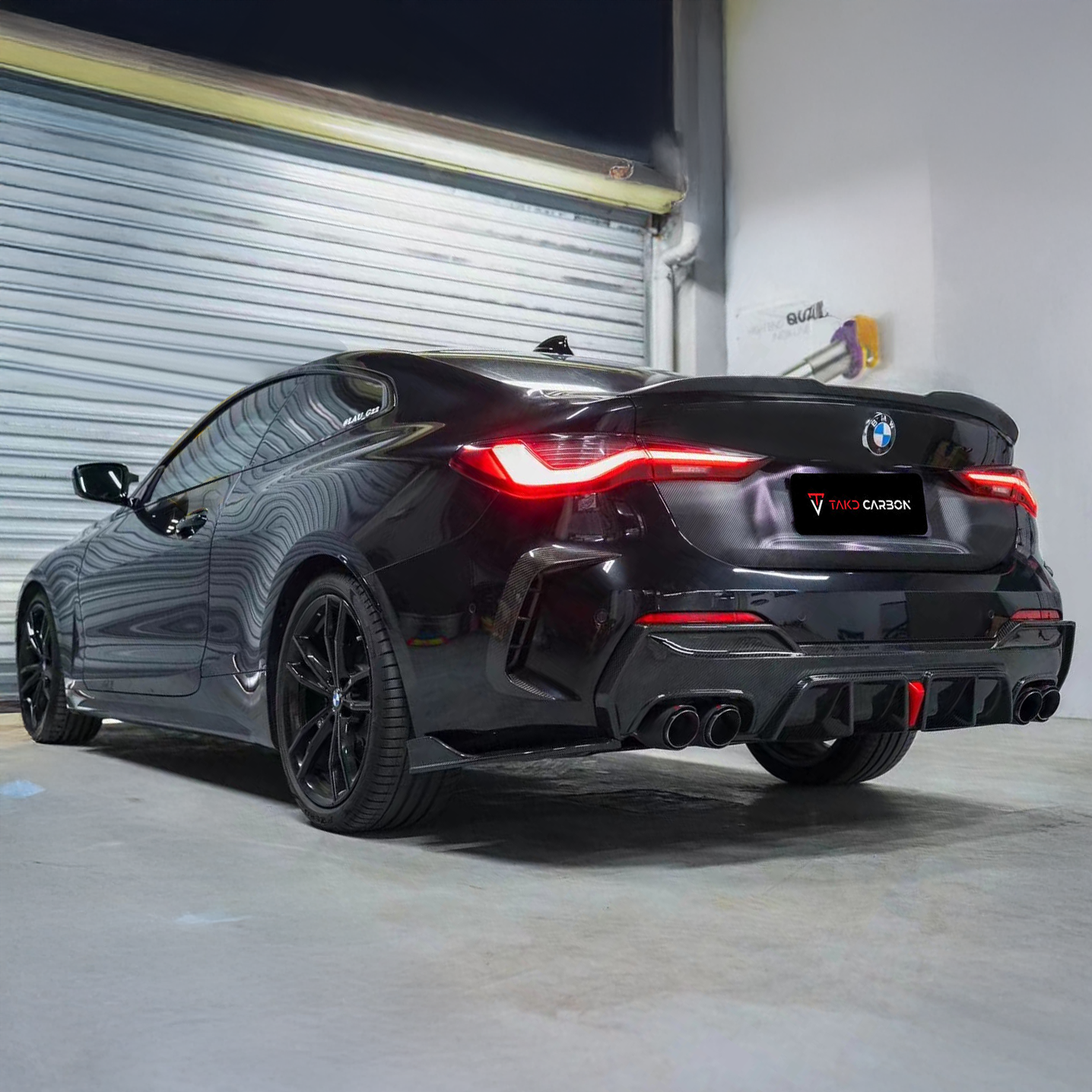 BMW TAKD V2 Pre-Preg Carbon Fiber Rear Diffuser & Canards for G22 Coupe