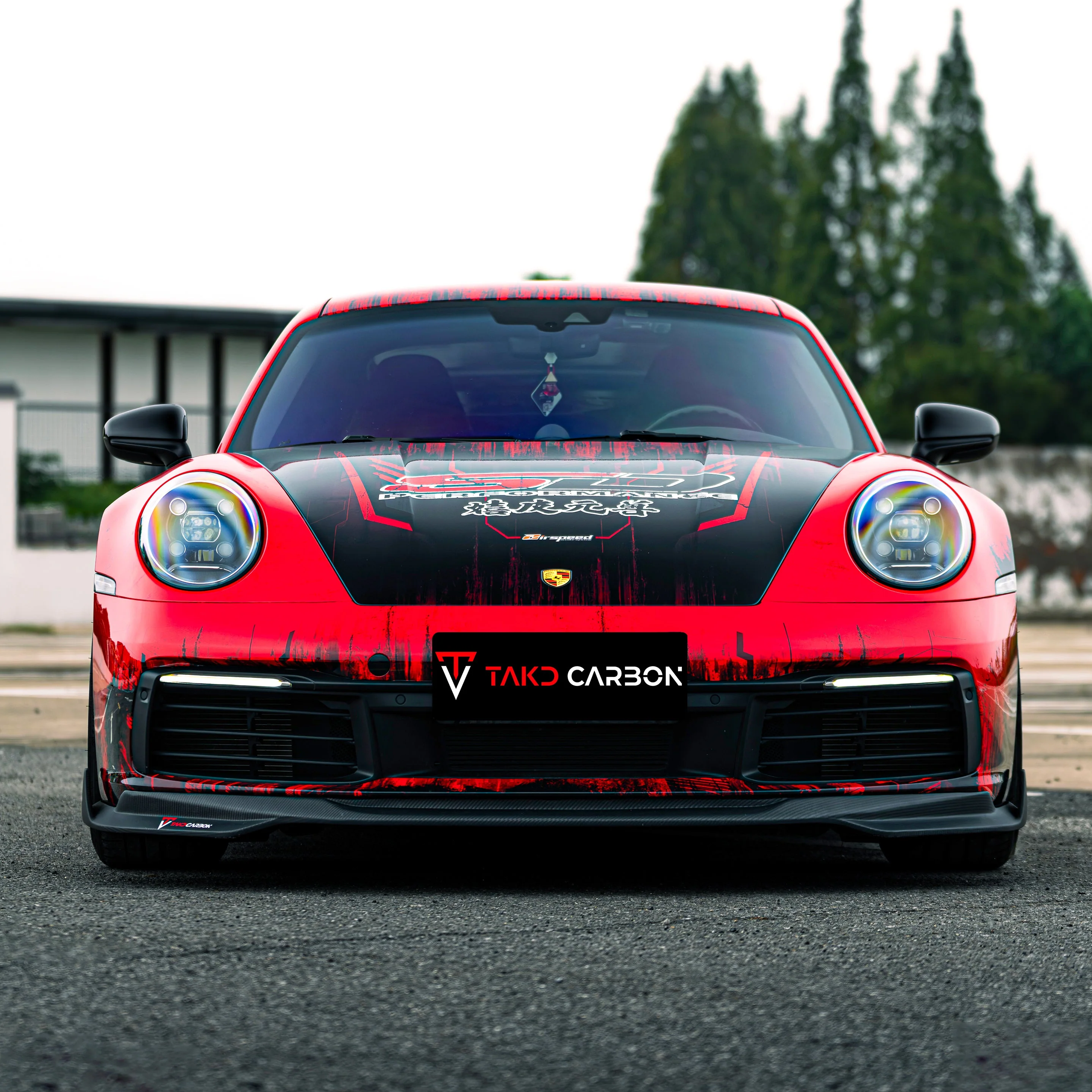 Porsche TAKD Pre-Preg Carbon Fiber Front Splitter for 992 911 Carrera